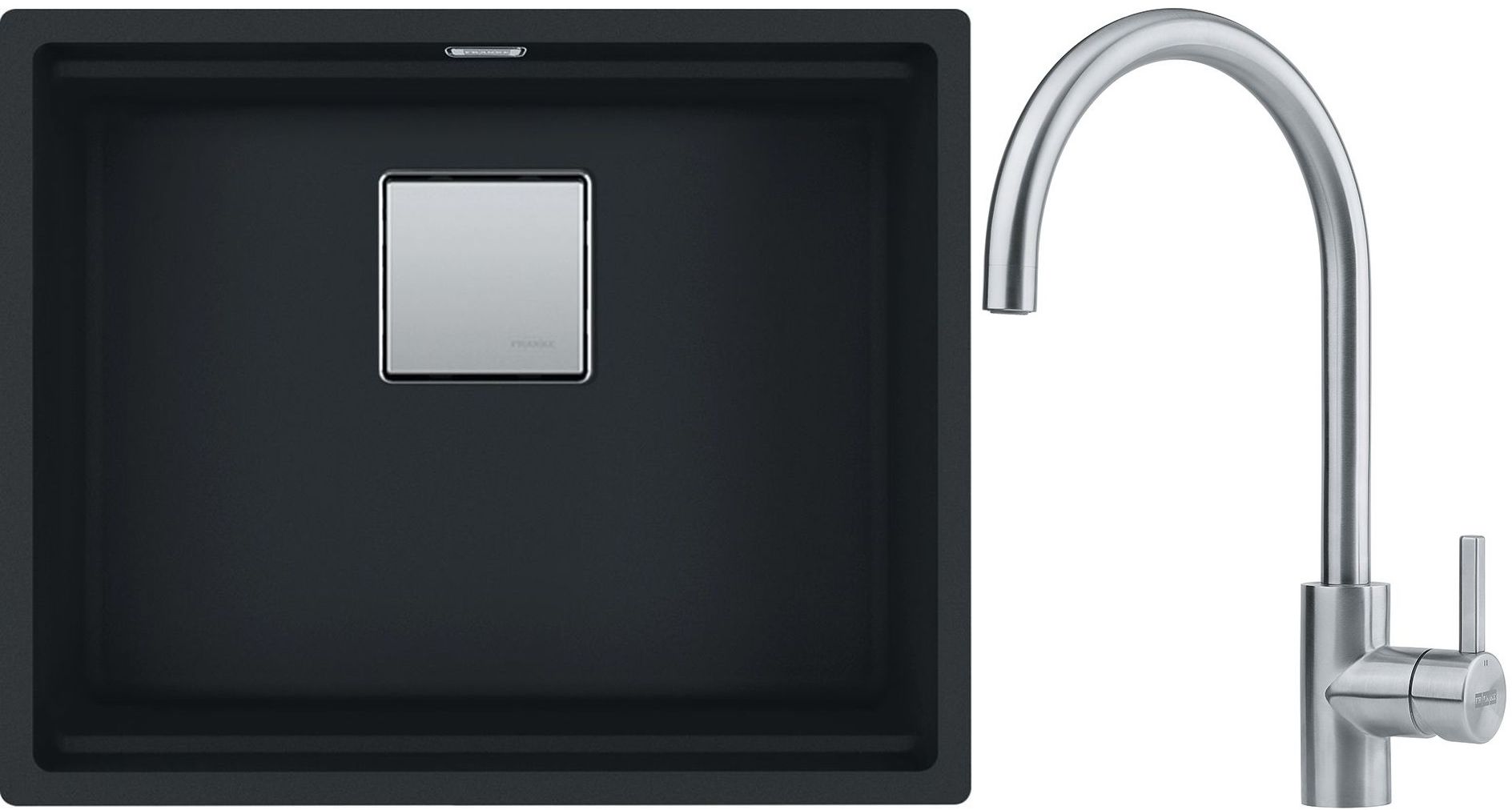 Sada granitový dřez Franke Kanon 125.0670.898, kuchyňská baterie Franke Eos 115.0590.044