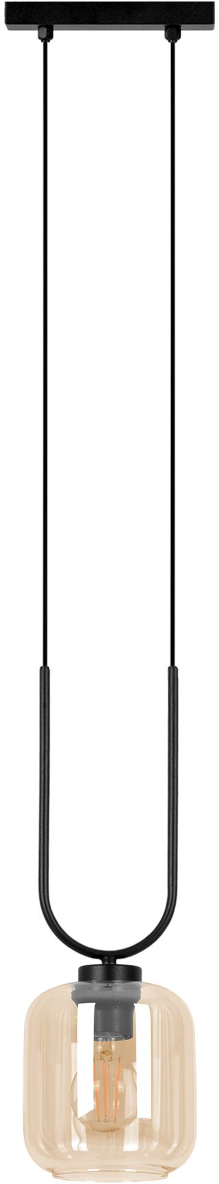 Kaja Coni závěsné svítidlo 1x15 W černá-jantarová K-5580