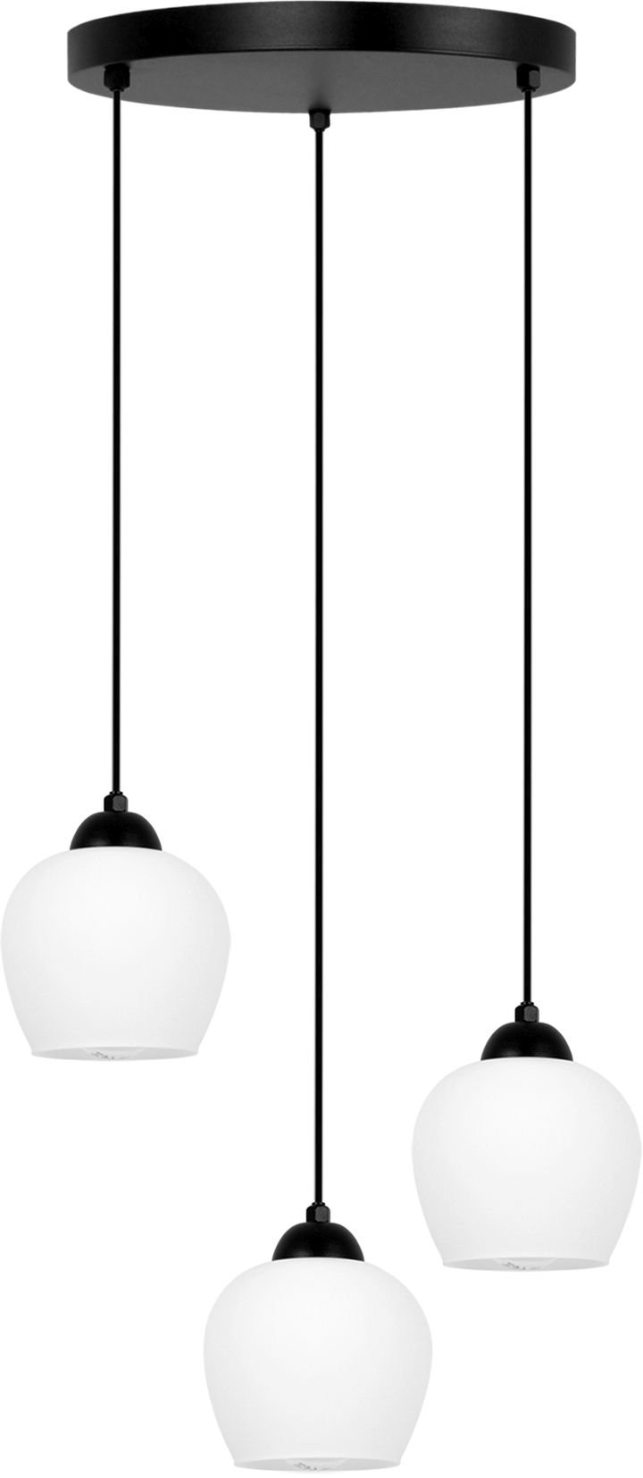 Kaja Abro závěsné svítidlo 3x15 W bílá-černá K-5601