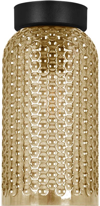 Kaja Capri stropní světlo 1x15 W černá-jantarová K-5623