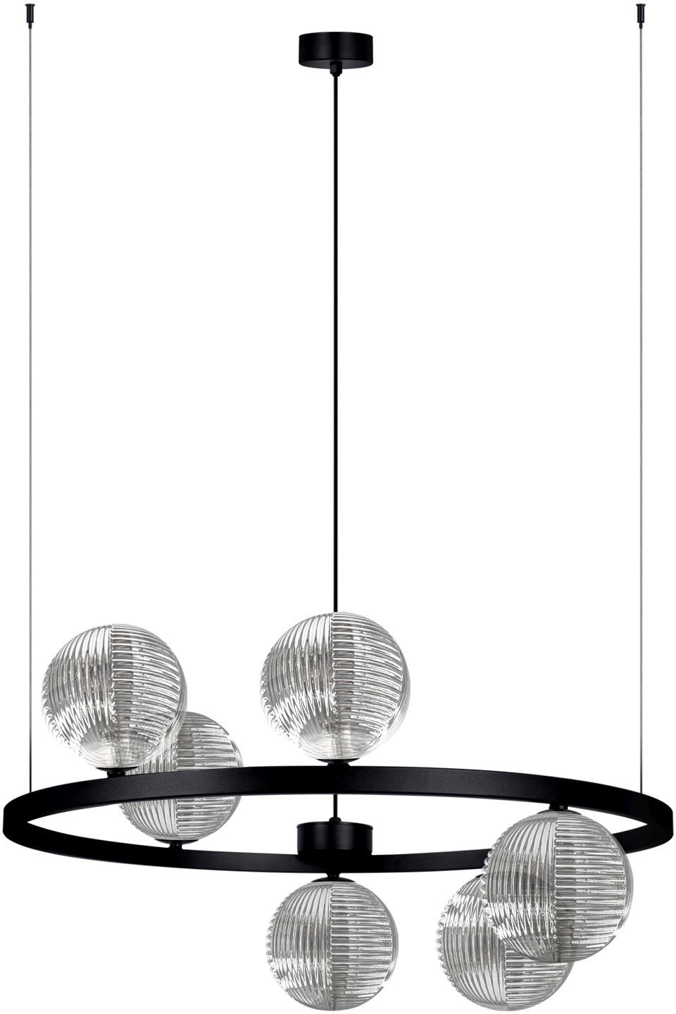 Kaja Monza závěsné svítidlo 6x10 W černá-grafitová K-5703