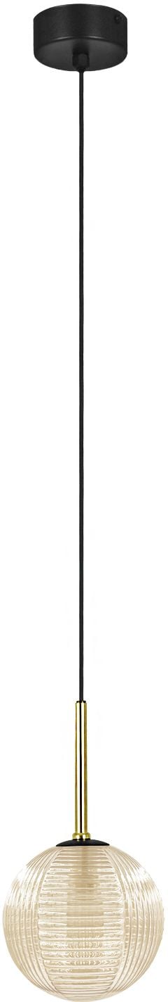 Kaja Giro závěsné svítidlo 1x10 W černá-zlatá-jantarová K-5685