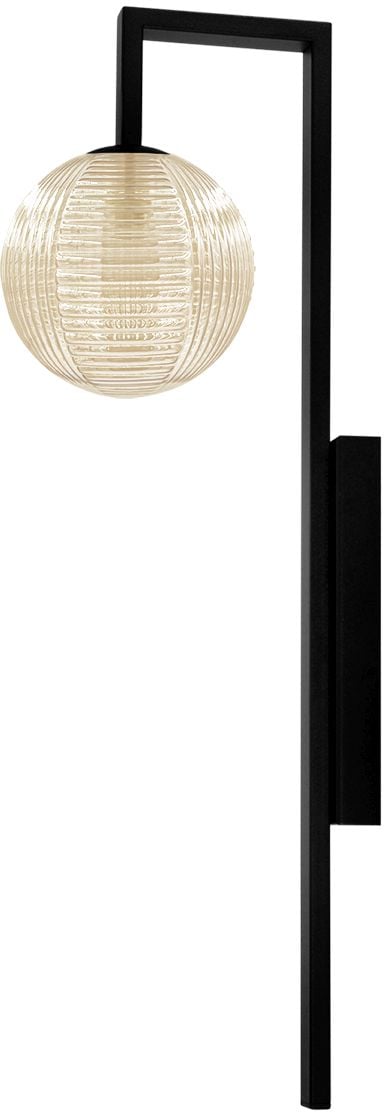 Kaja Emir nástěnné svítidlo 1x10 W černá-jantarová K-5768