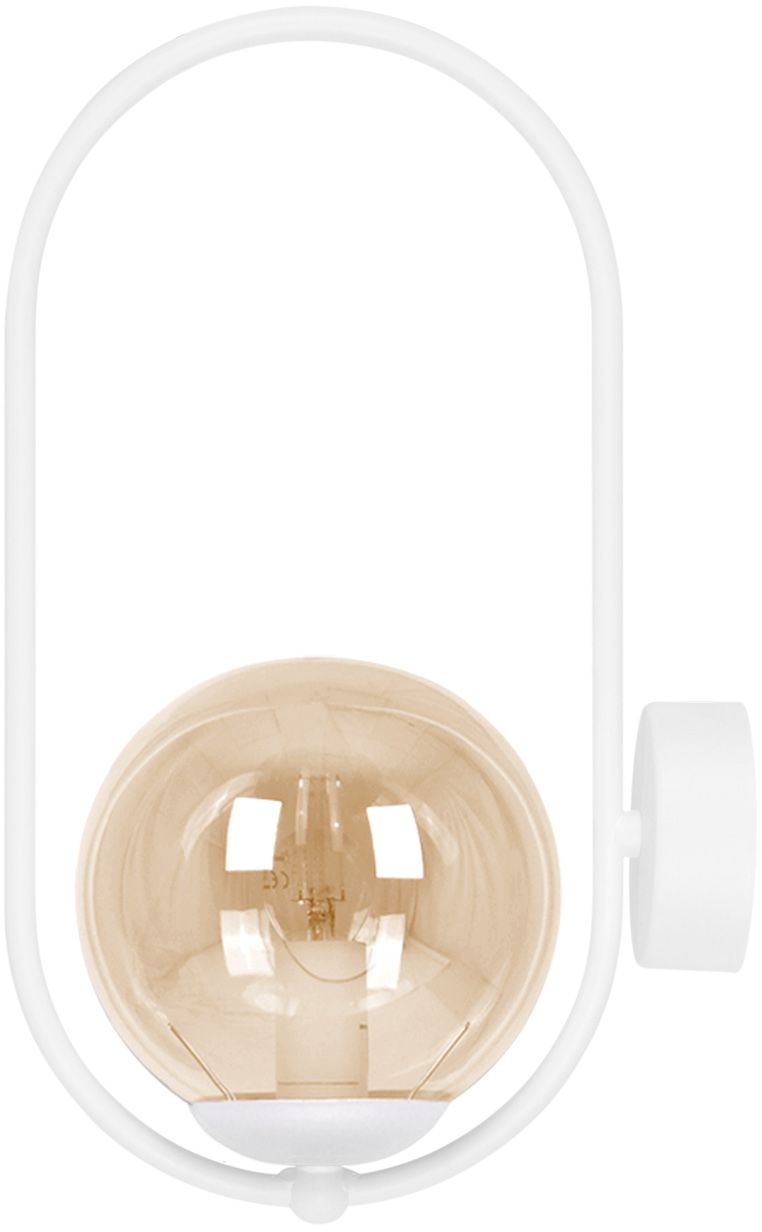 Kaja Alma nástěnné svítidlo 1x10 W bílá-jantarová K-5308