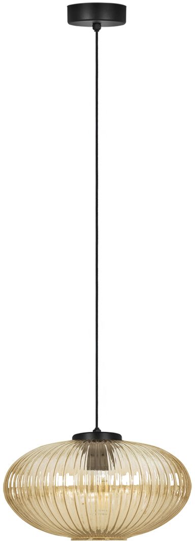 Kaja Drop závěsné svítidlo 1x15 W černá-jantarová K-5673