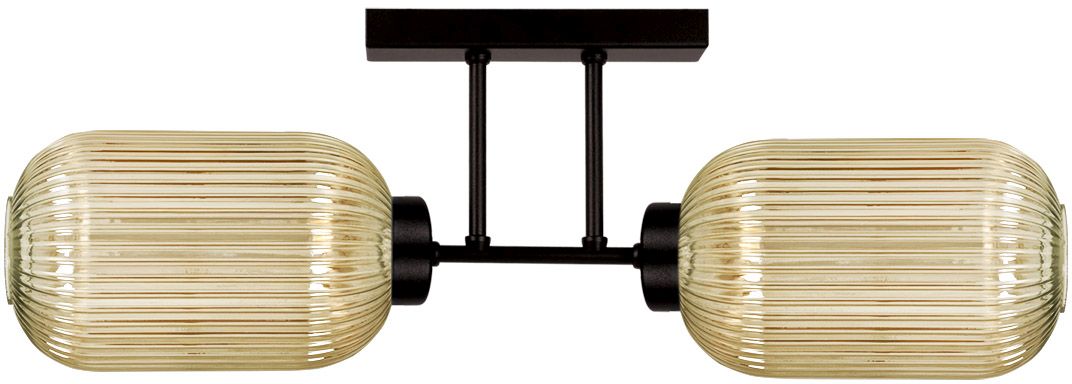 Kaja Fadiga stropní světlo 2x15 W černá-jantarová K-5743