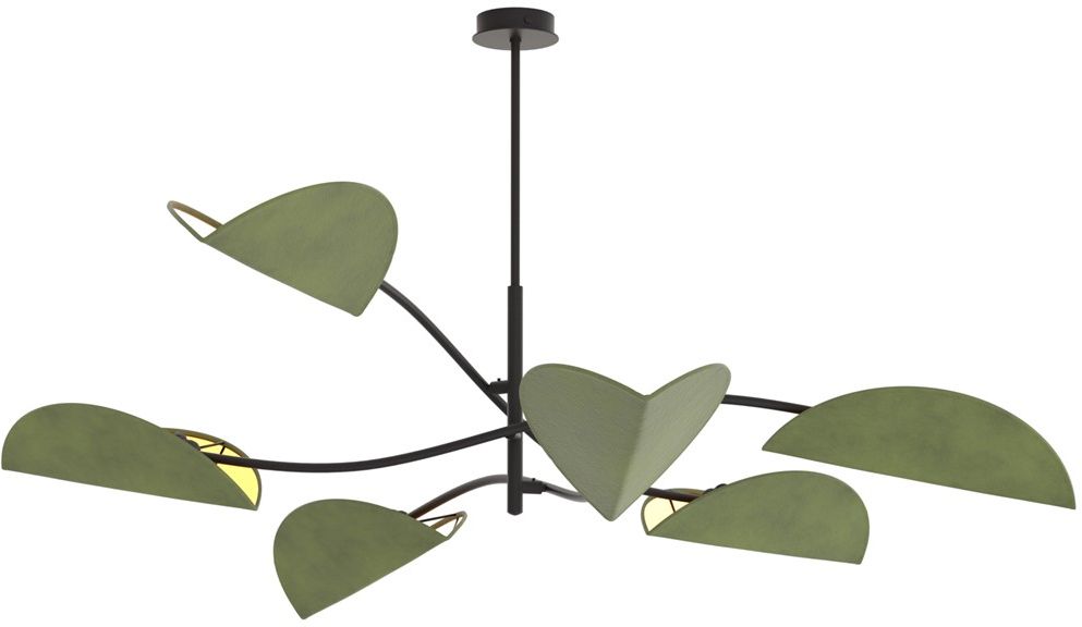 Emibig Lotus závěsné svítidlo 6x10 W zelená 1461/6