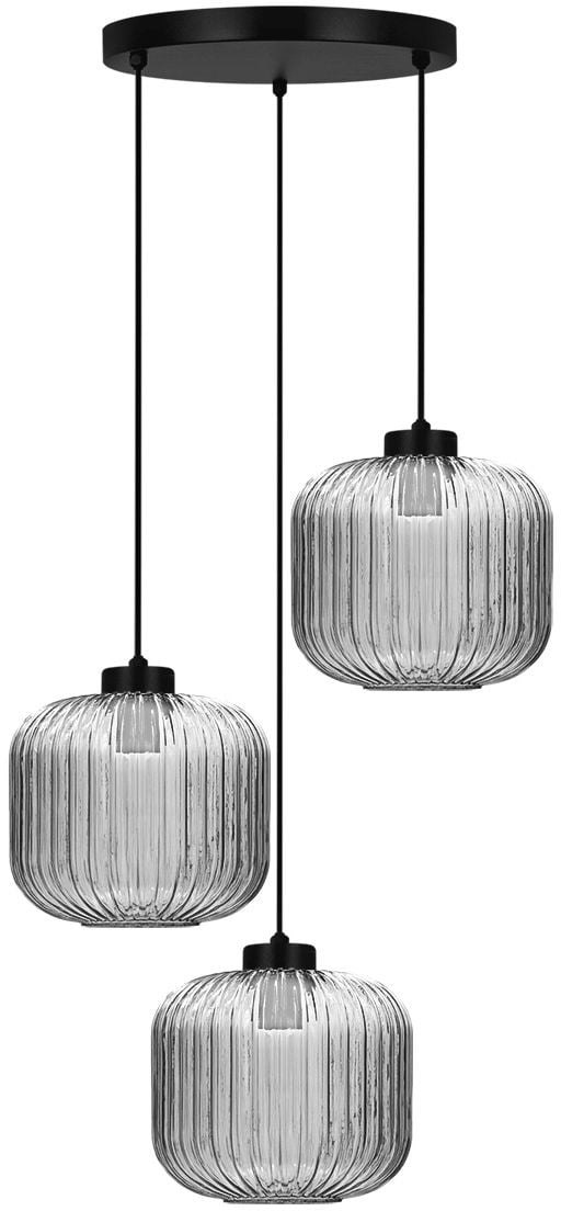 Kaja Campo závěsné svítidlo 3x15 W černá-grafitová K-5664