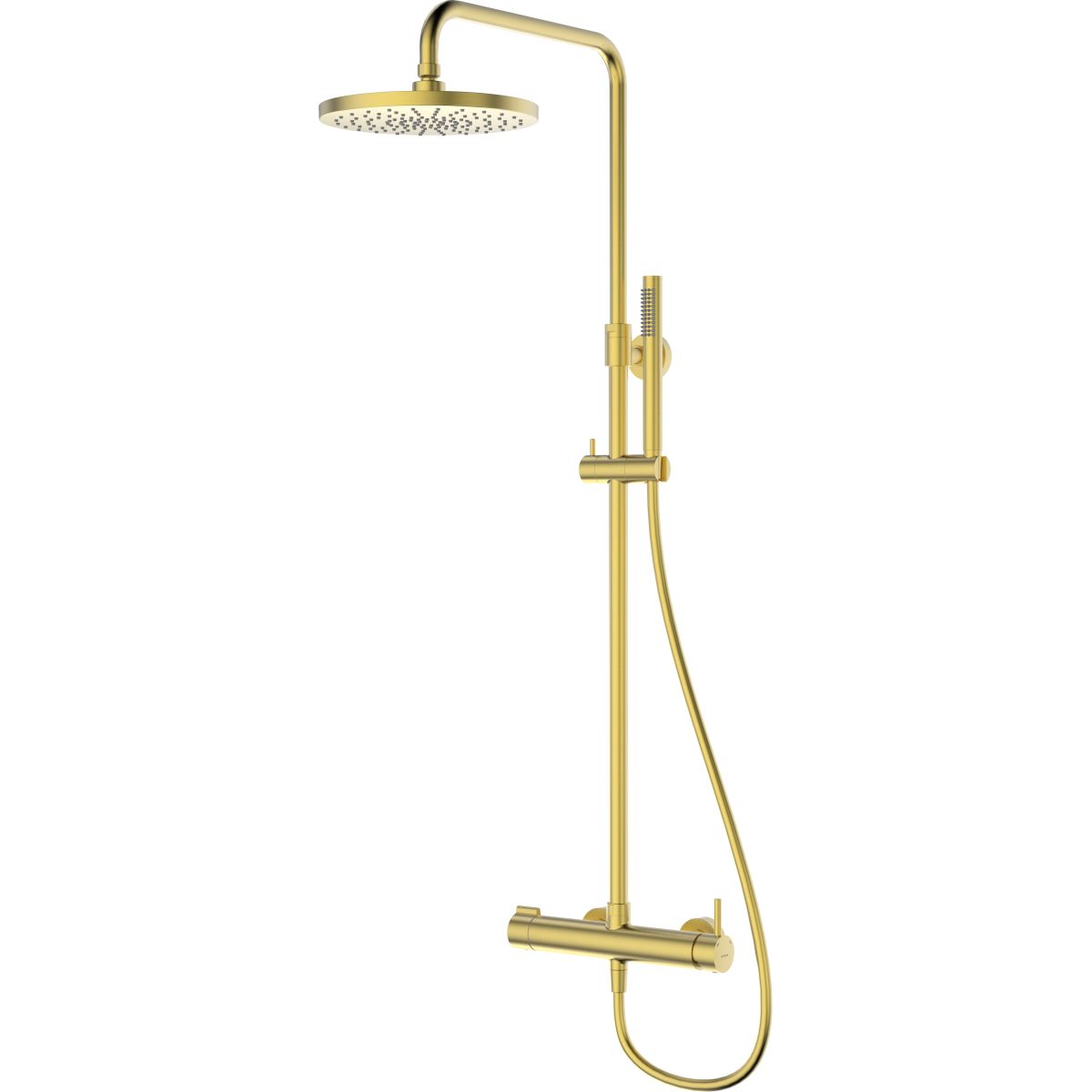 Oltens Molle sprchová sada na stěnu s dešťovou sprchou broušené zlato 36504810