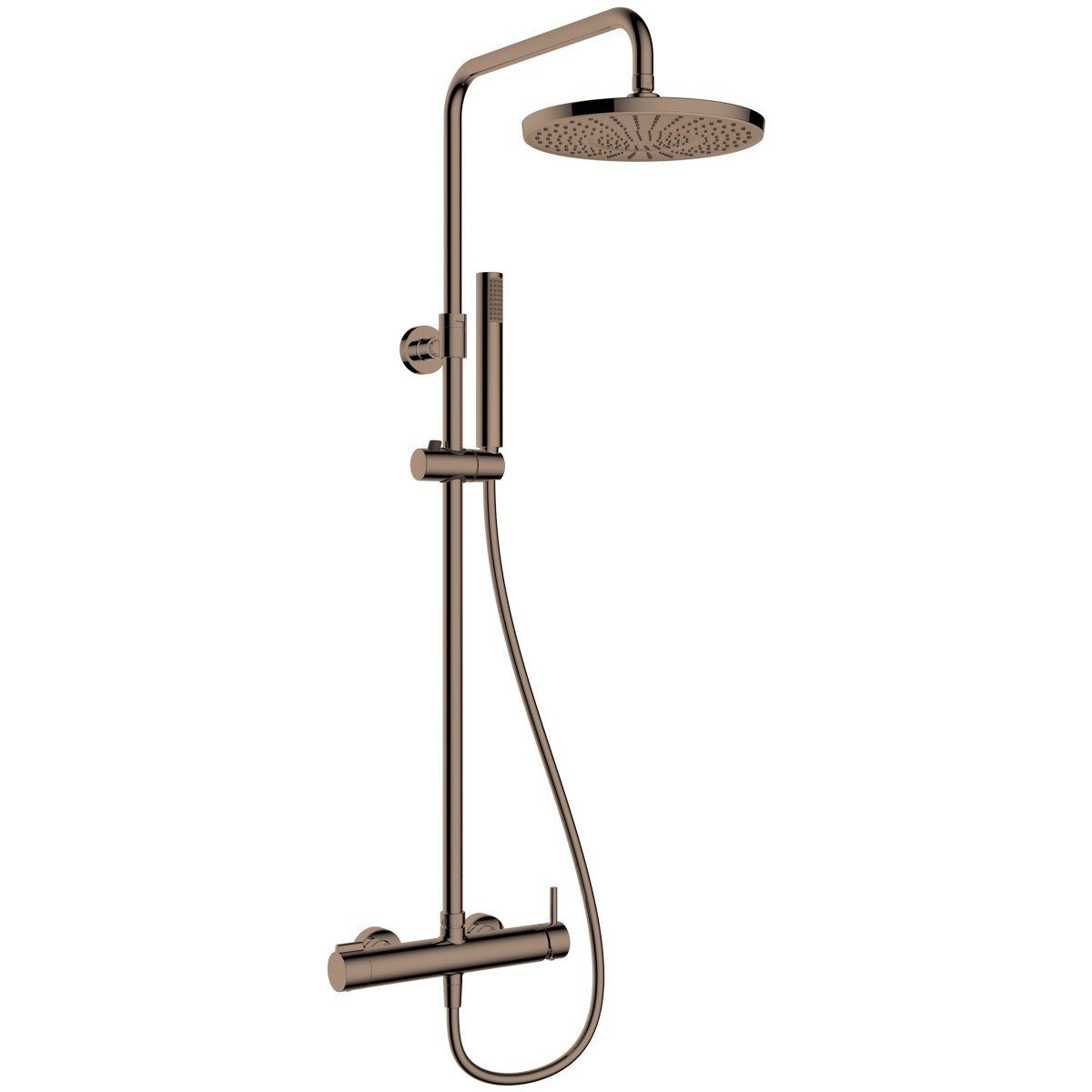 Oltens Molle sprchová sada na stěnu s dešťovou sprchou měděná kartáčovaný 36504610