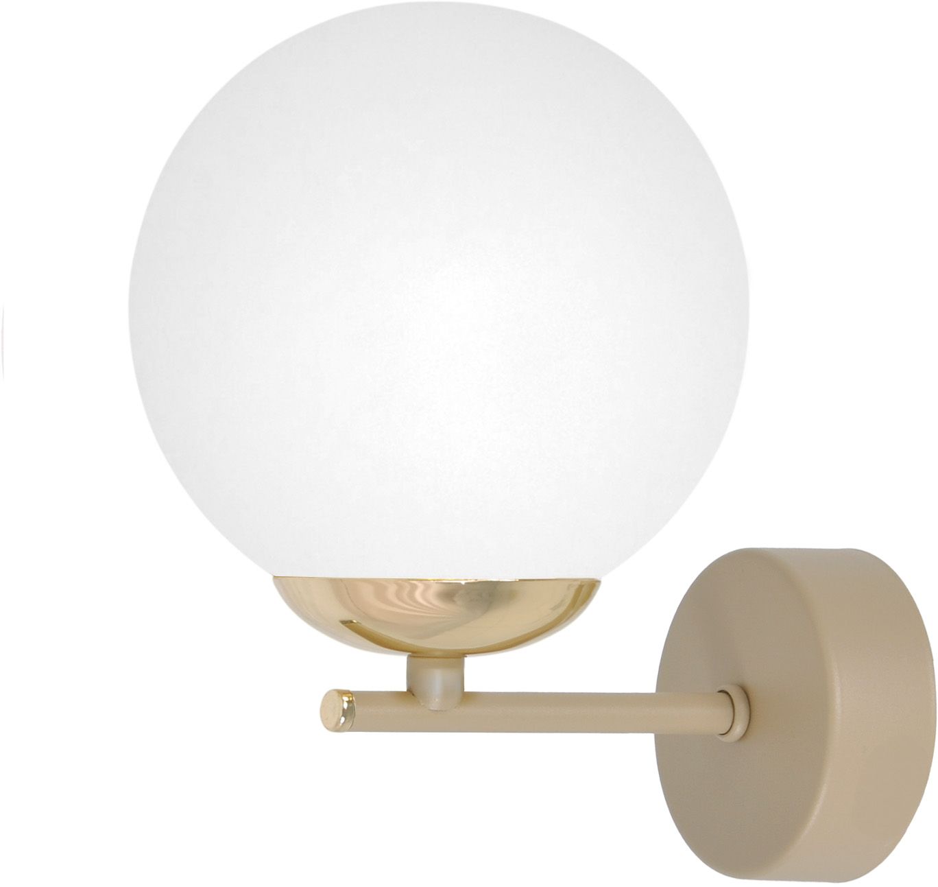Kaja Savia nástěnné svítidlo 1x10 W bílá-zlatá-béžová K-5795