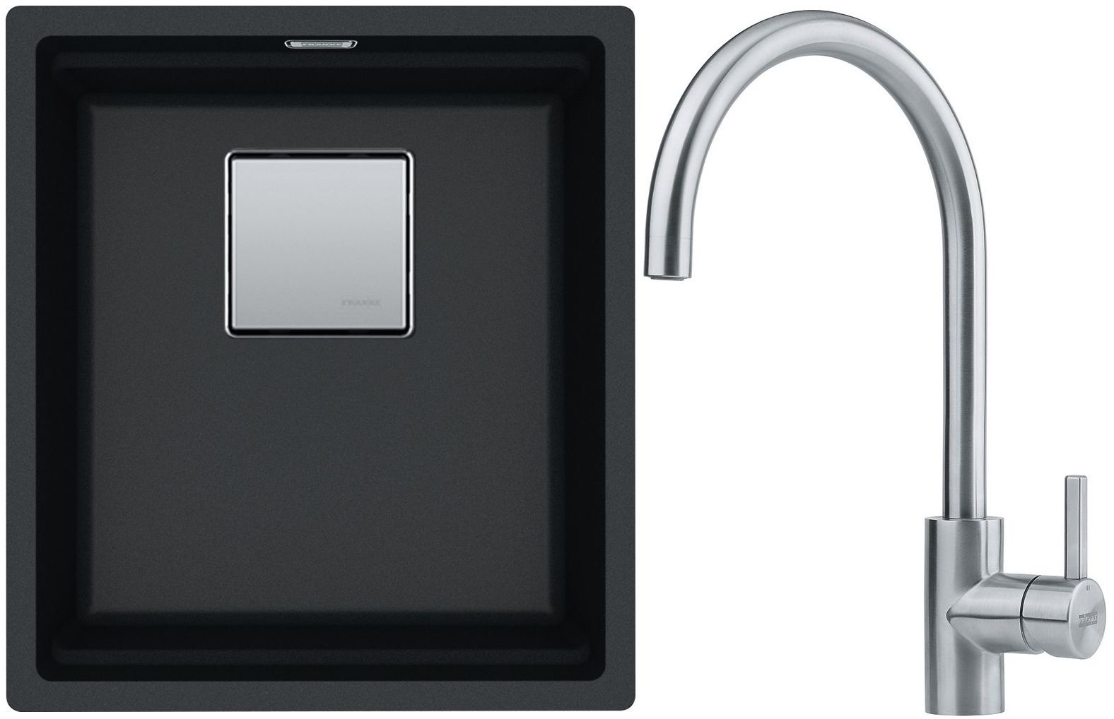 Sada granitový dřez Franke Kanon 125.0670.900, kuchyňská baterie Franke Eos 115.0590.044