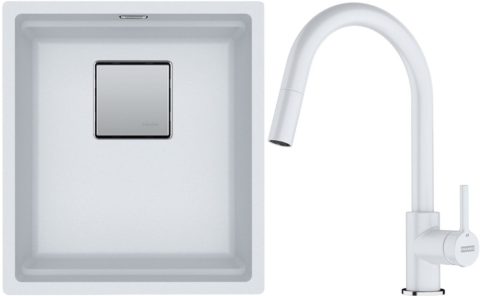 Sada granitový dřez Franke Kanon 125.0672.041, kuchyňská baterie Franke Lina 115.0626.081