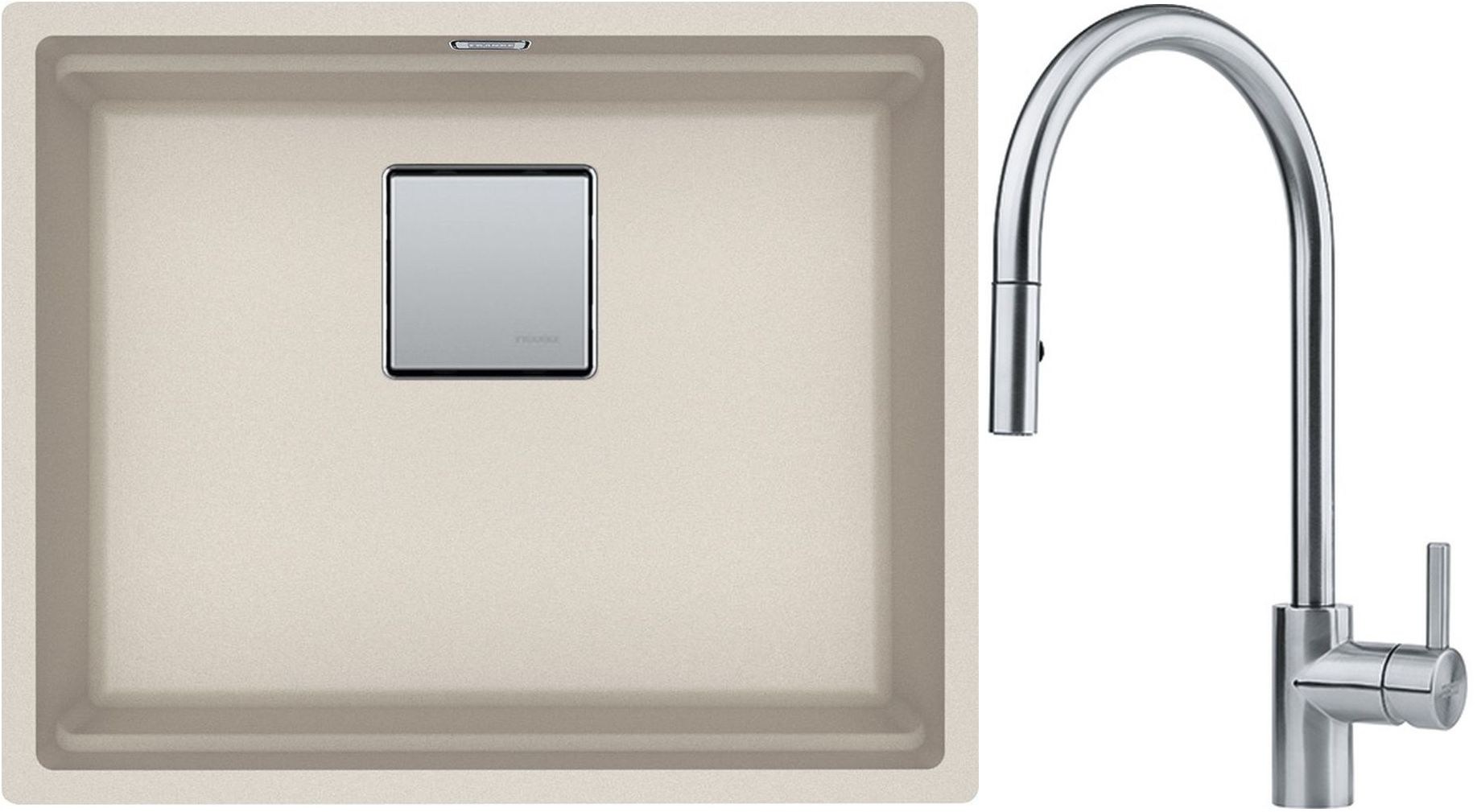Sada granitový dřez Franke Kanon 125.0528.609, kuchyňská baterie Franke Eos 115.0590.045