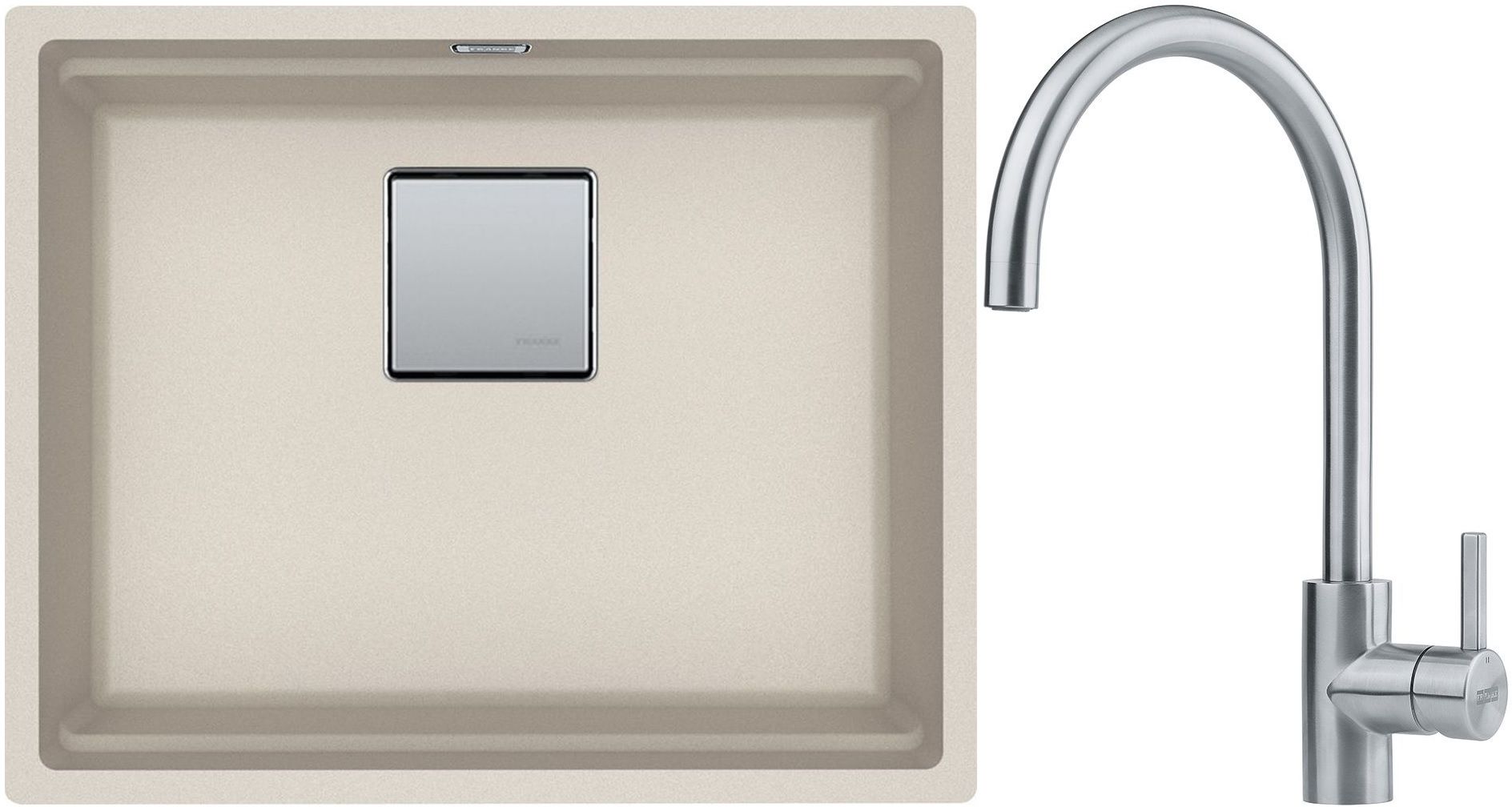 Sada granitový dřez Franke Kanon 125.0528.609, kuchyňská baterie Franke Eos 115.0590.044