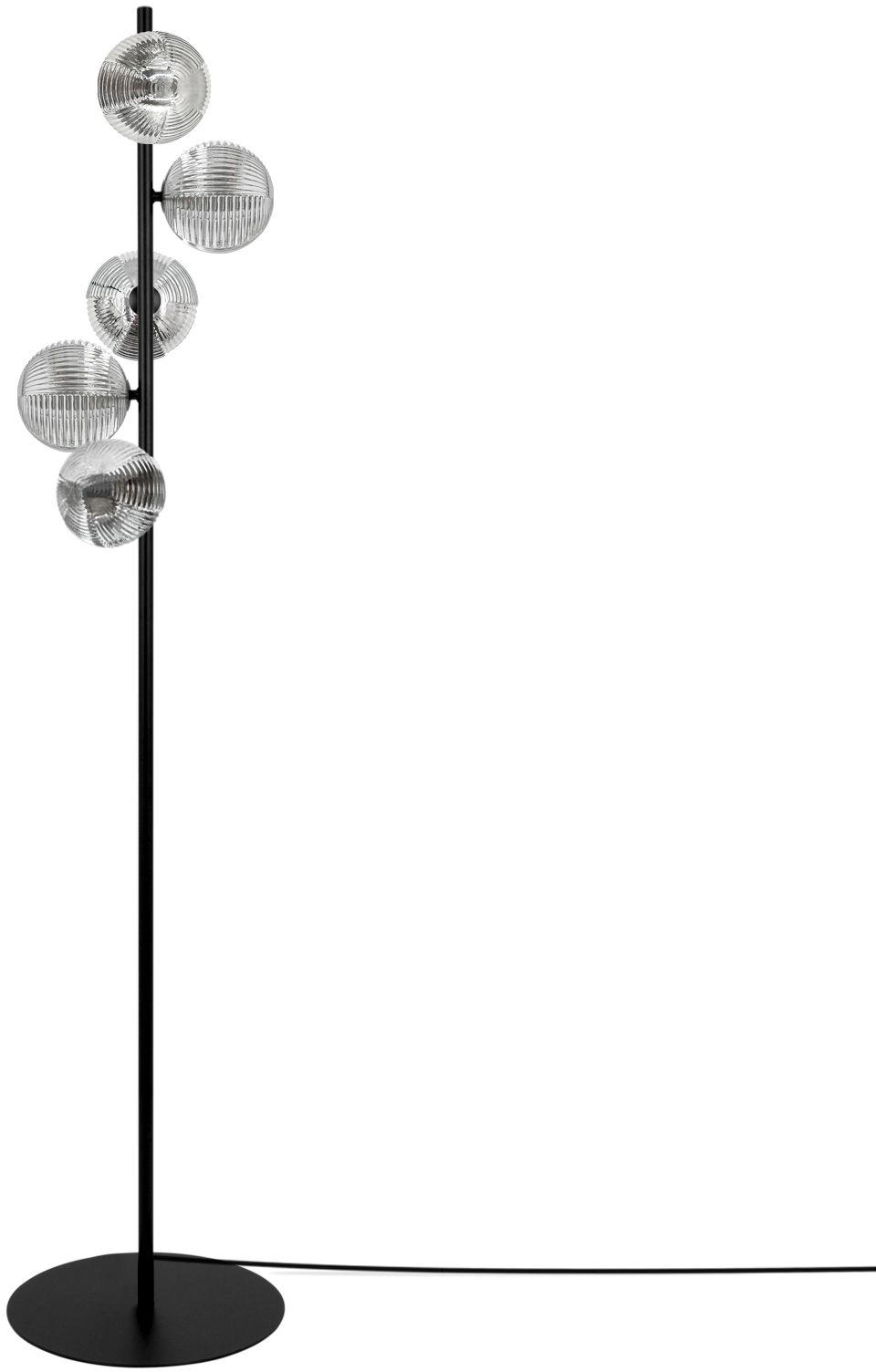 Kaja Monza stojací lampa 5x10 W černá-grafitová K-5705