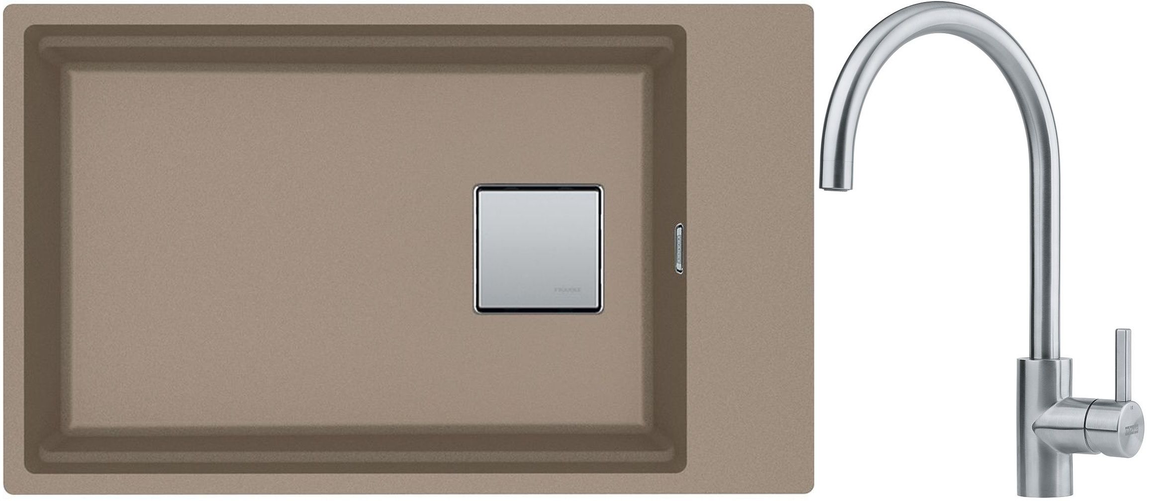 Sada granitový dřez Franke Kanon 125.0528.621, kuchyňská baterie Franke Eos 115.0590.044