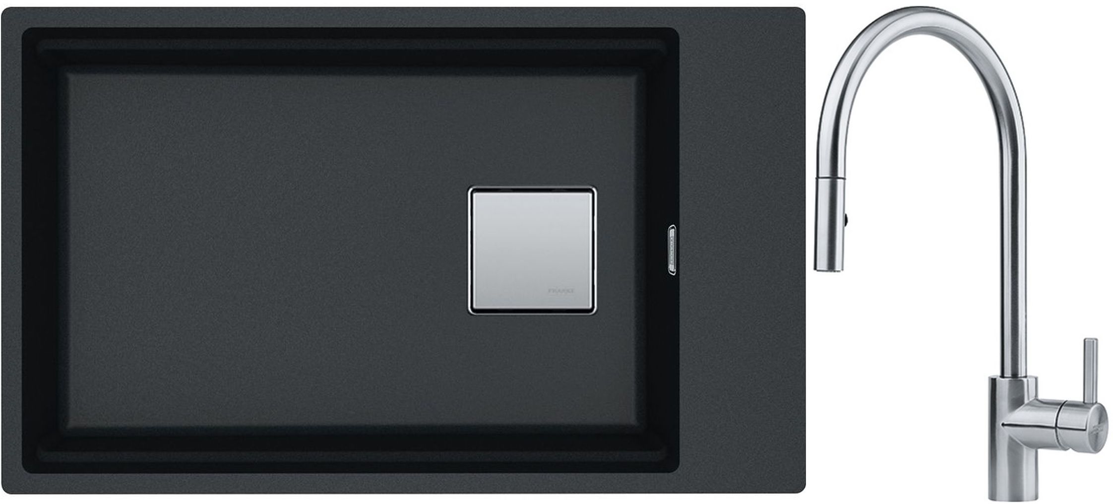 Sada granitový dřez Franke Kanon 125.0641.376, kuchyňská baterie Franke Eos 115.0590.045