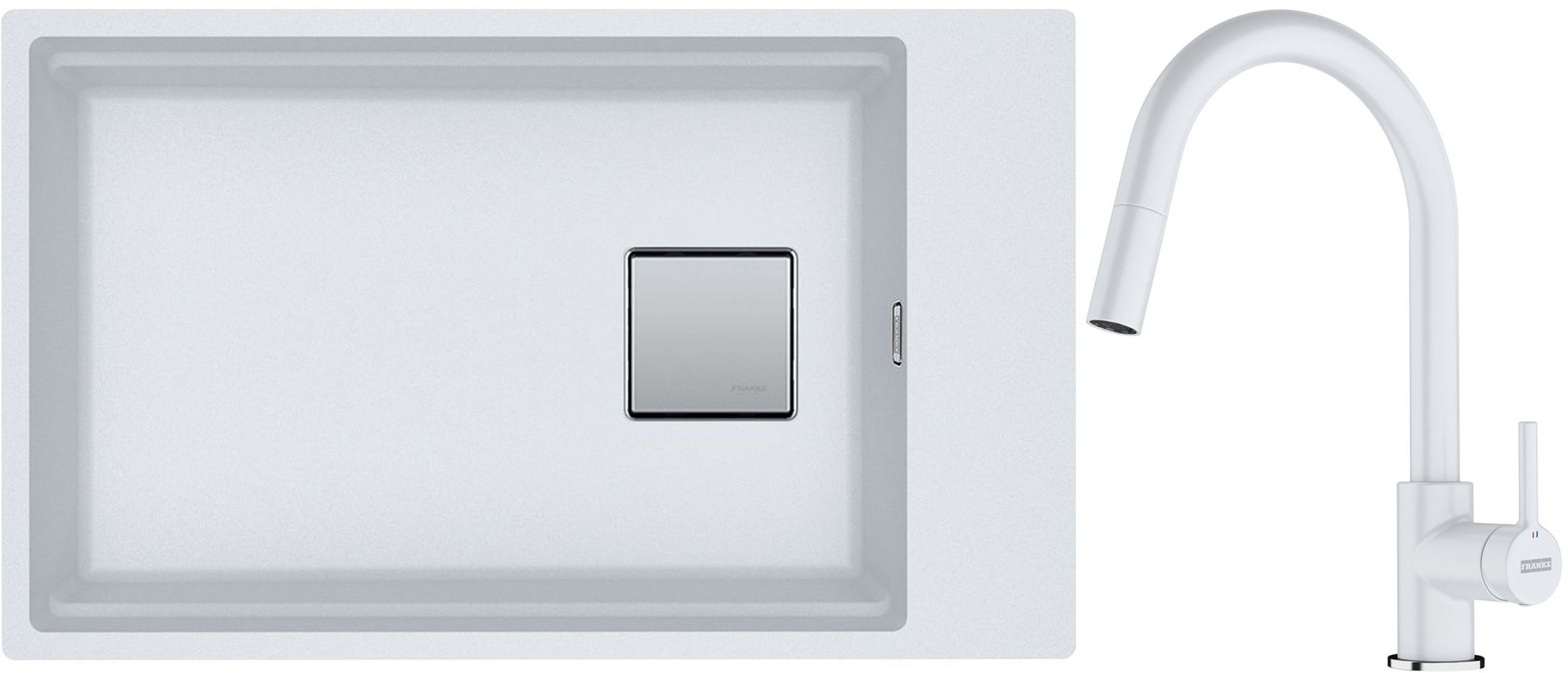 Sada granitový dřez Franke Kanon 125.0528.622, kuchyňská baterie Franke Lina 115.0626.081