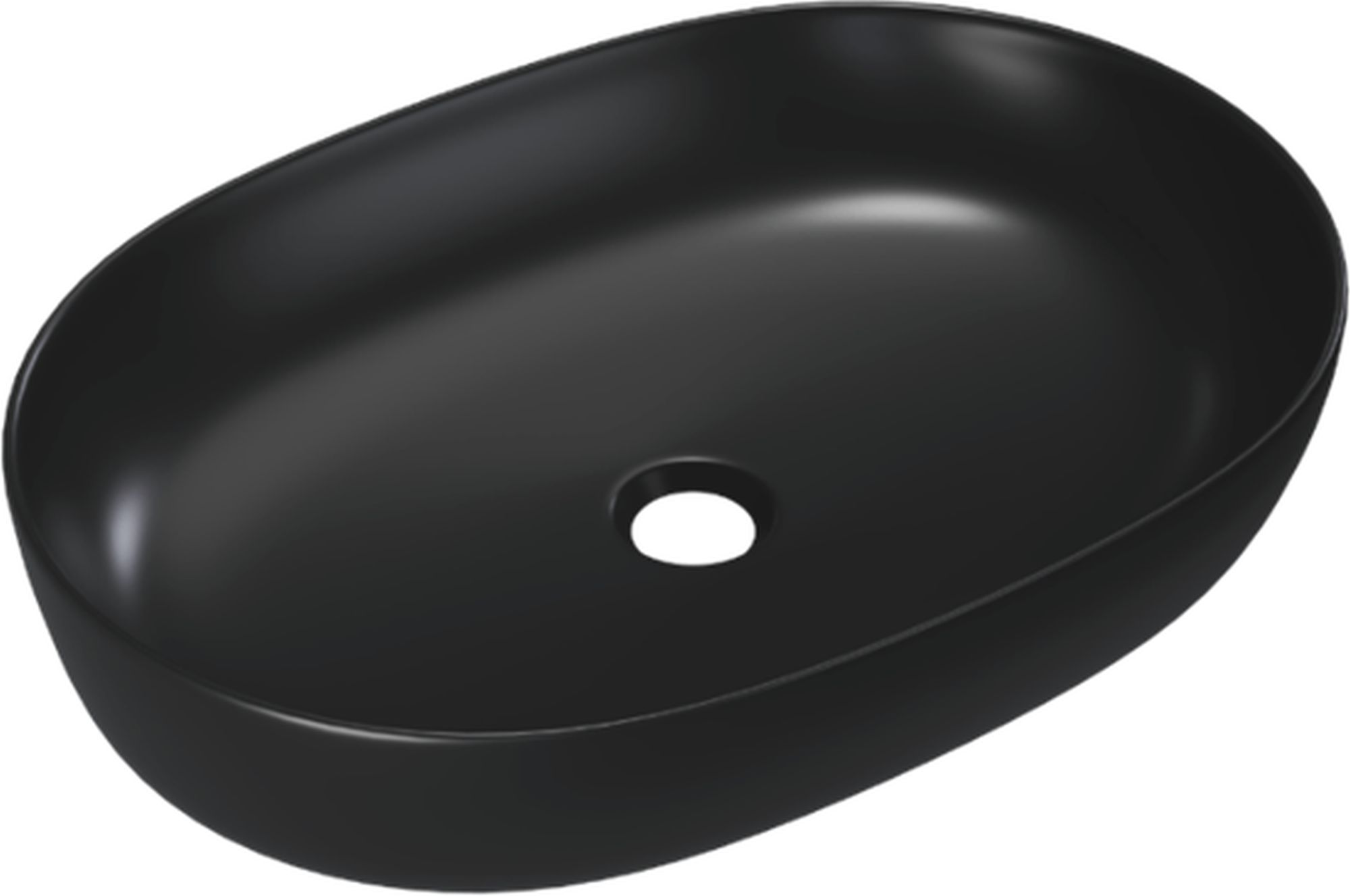 Excellent Jima umyvadlo 61.5x41.5 cm oválné na pult černá CEAC.2001.615.BLM