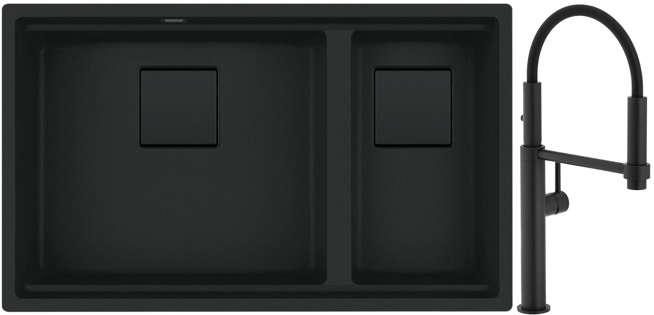 Sada kuchyňská baterie Franke Pescara 360 115.0545.136, granitový dřez Franke Kanon 125.0721.162