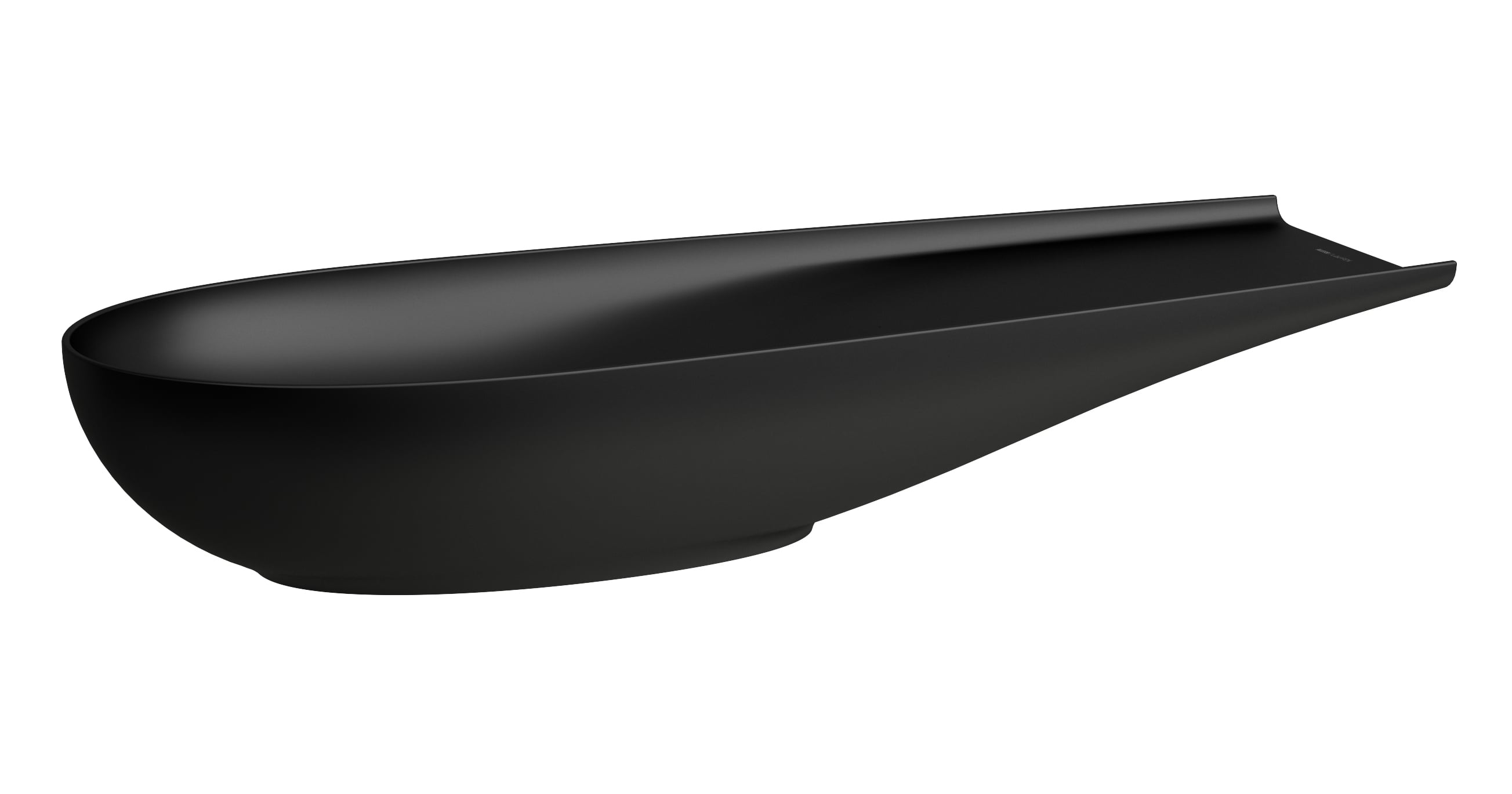 Laufen Il Bagno Alessi umyvadlo 100x38 cm oválné na pult černá matný H8189747161121