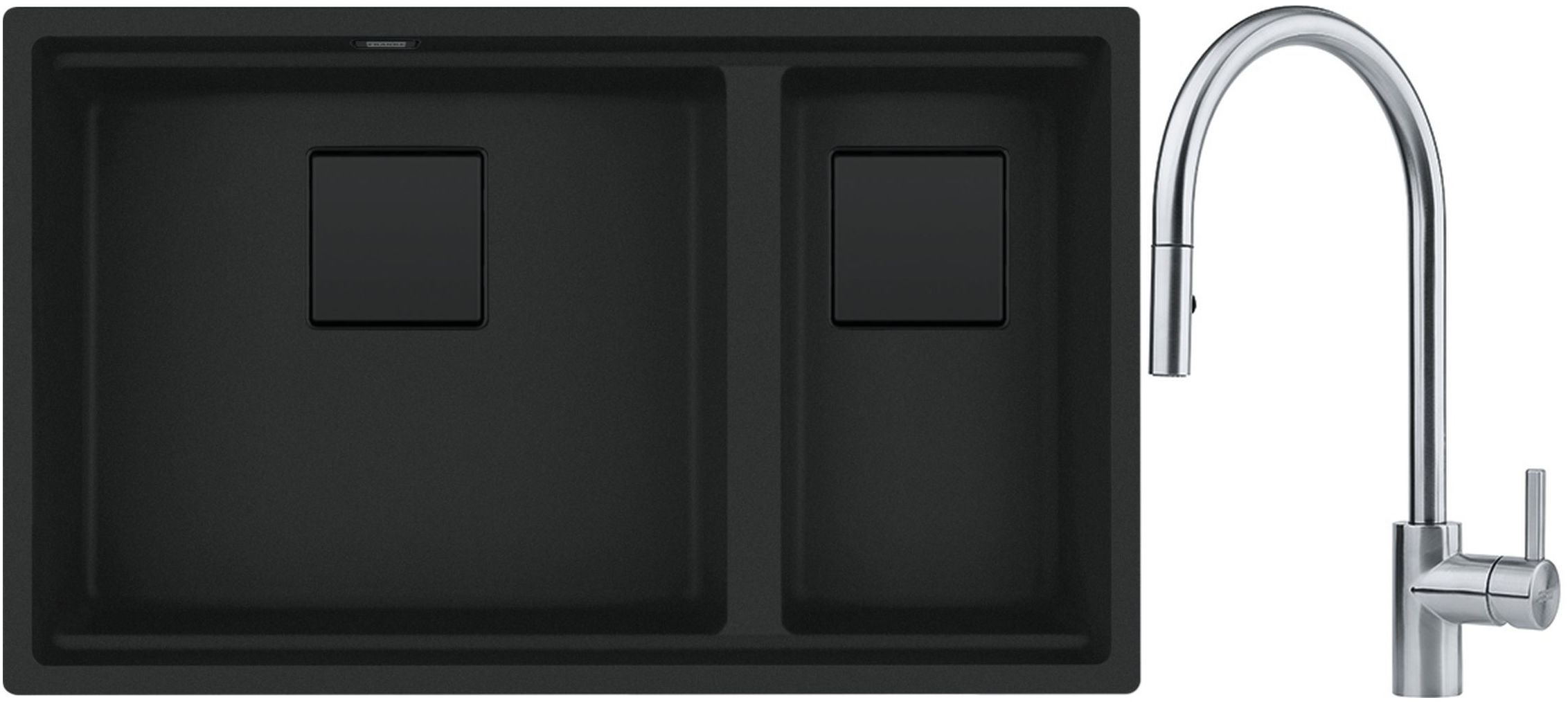 Sada granitový dřez Franke Kanon 125.0721.162, kuchyňská baterie Franke Eos 115.0590.045