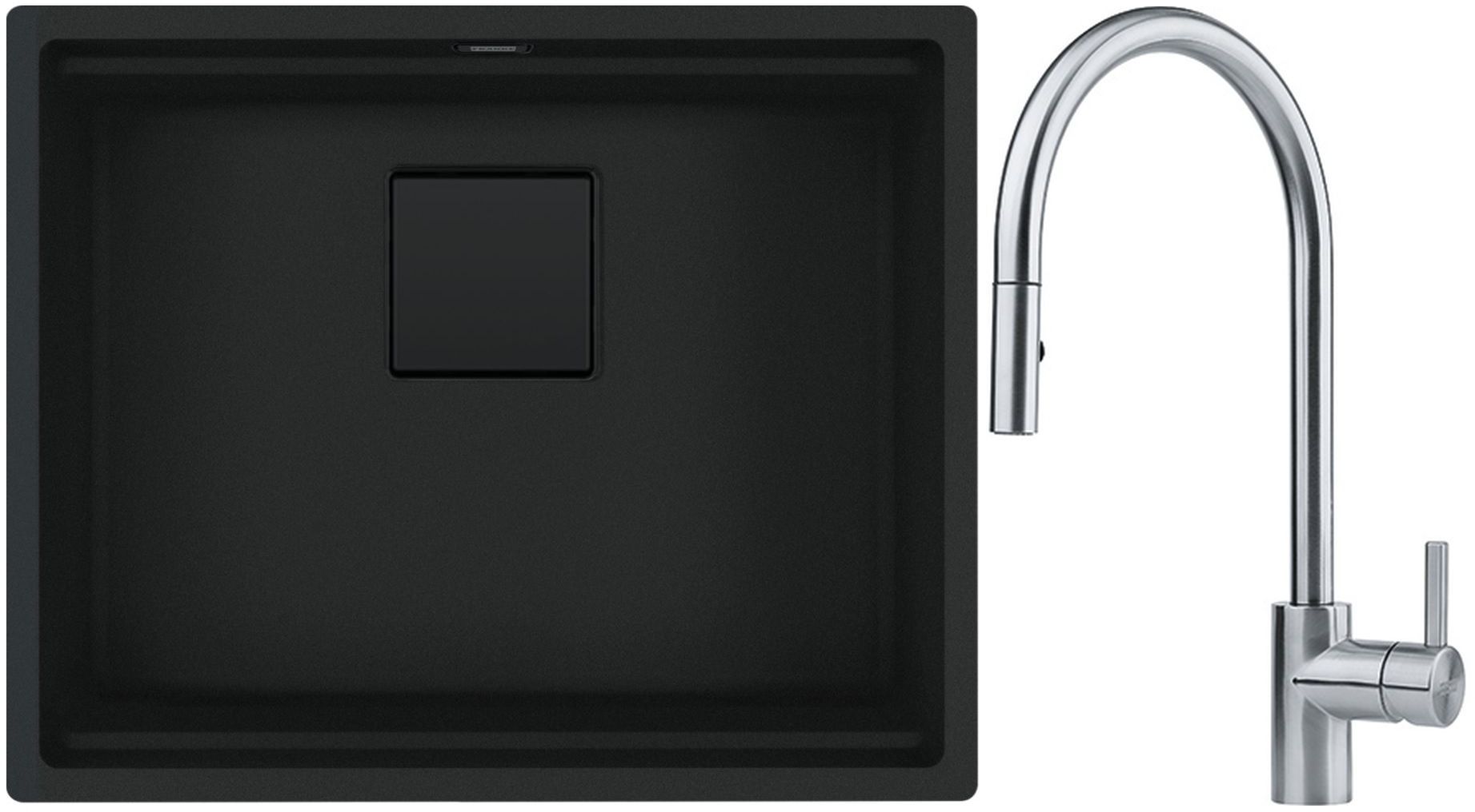 Sada granitový dřez Franke Kanon 125.0721.150, kuchyňská baterie Franke Eos 115.0590.045