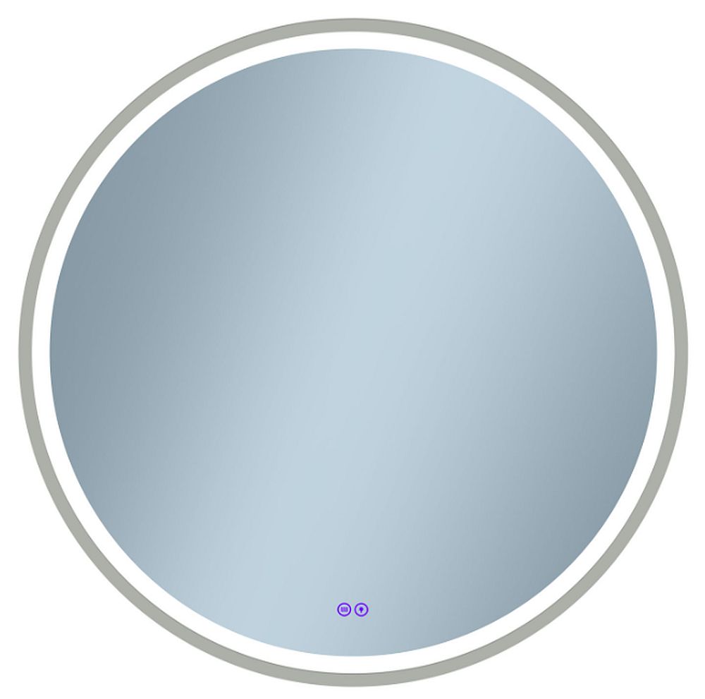 Venti Orion Silver zrcadlo 80x80 cm kulatý s osvětlením s vyhřívací podložkou stříbrná 5905951180304