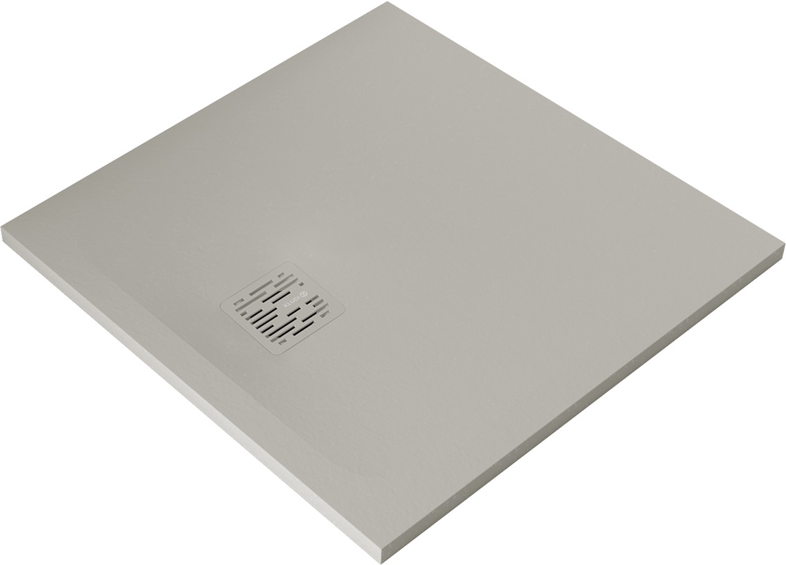 Kludi Terra čtvercová sprchová vanička 80x80 cm šedá 08DW09O2