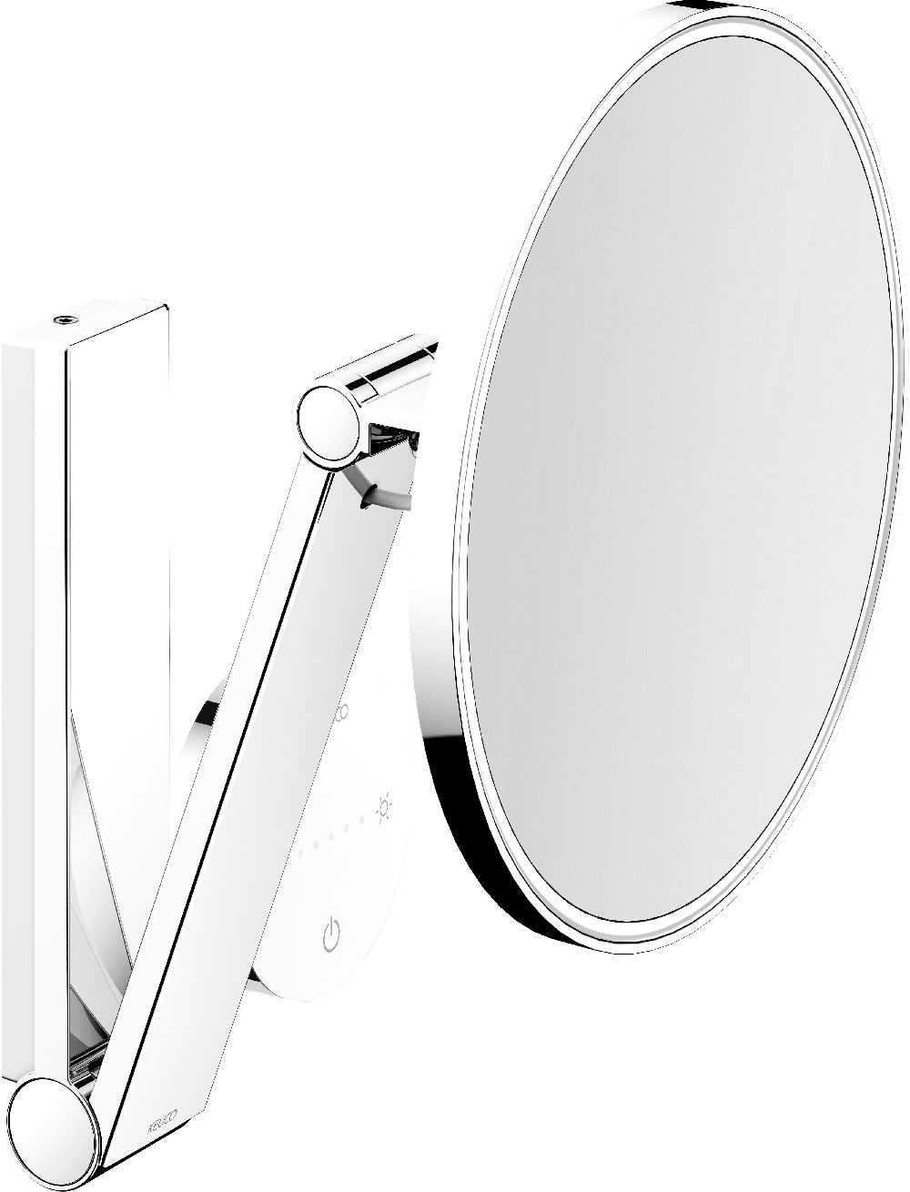 Keuco Cosmetic mirrors kosmetické zrcátko 21.2x31.8 cm kulaté s podsvícením chrom 17612139002