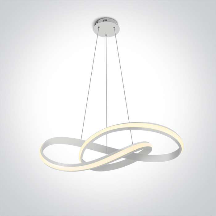 One Light Evia závěsné svítidlo 1x40 W bílá 63066A/W