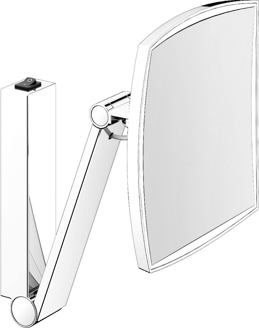 Keuco Cosmetic mirrors kosmetické zrcátko 20x31 cm obdélníkové s podsvícením 17613039004