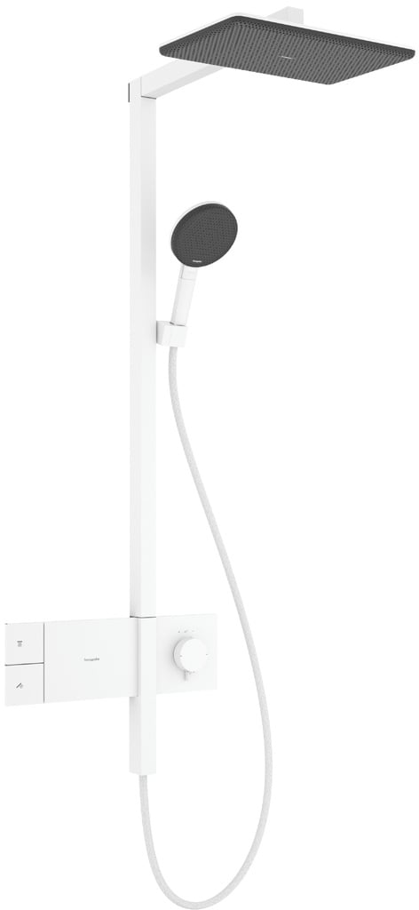 Hansgrohe Raindance Alive Q sprchová sada na stěnu s termostatem s dešťovou sprchou bílá 24580700