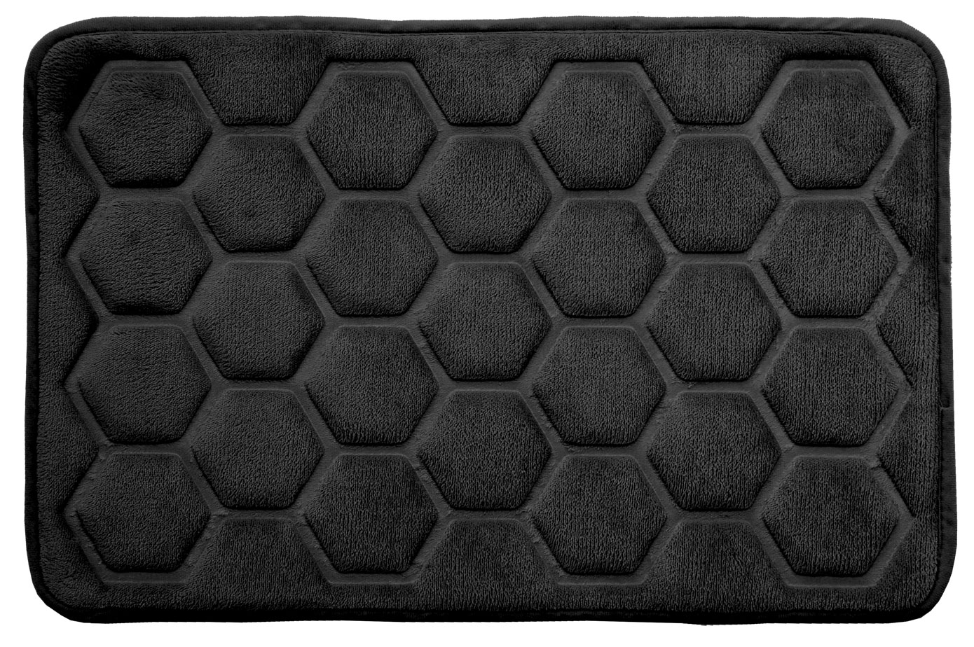 Hyggli Rock koupelnová podložka 60x40 cm obdélníkový černá 70-118