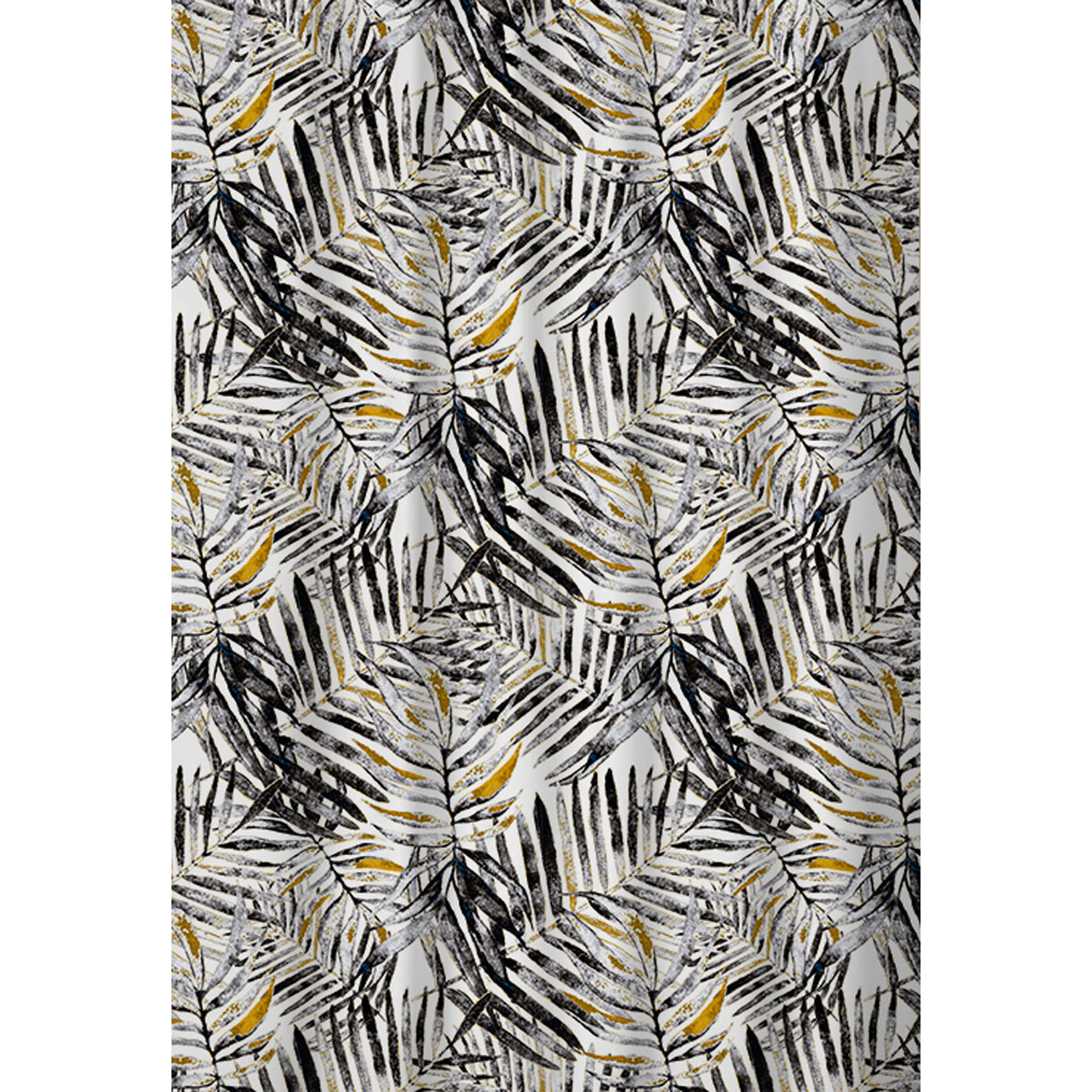 Duschy sprchový závěs 200x180 cm bílá-černá-zlatá 628-79