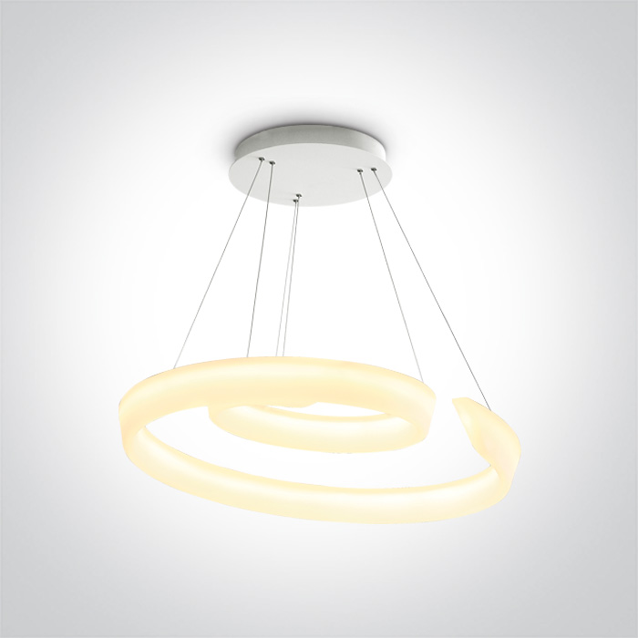 One Light Asvesti závěsné svítidlo 1x60 W bílá 63112/W