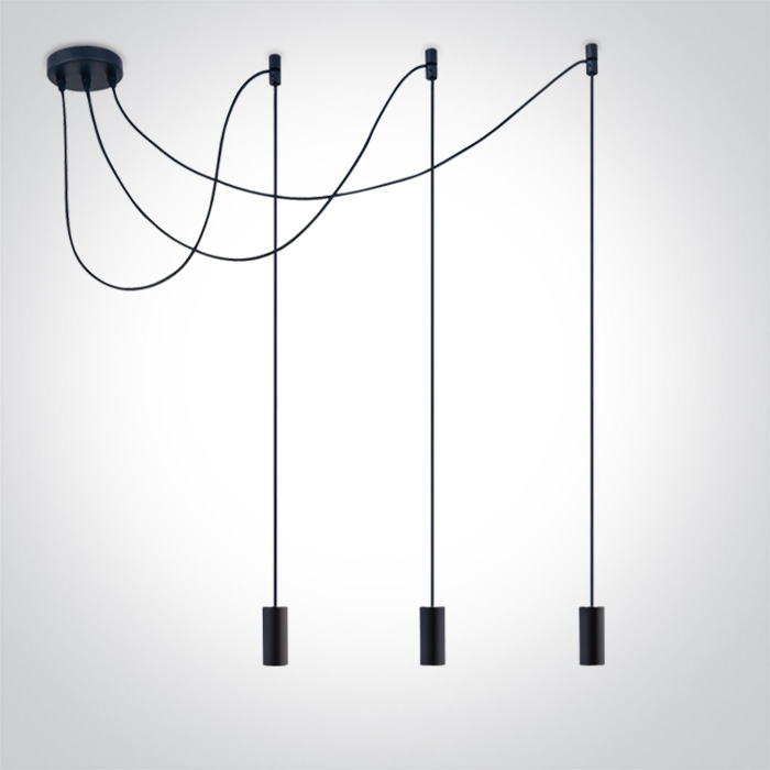 One Light Irini závěsné svítidlo 3x20 W černá 63124B/B