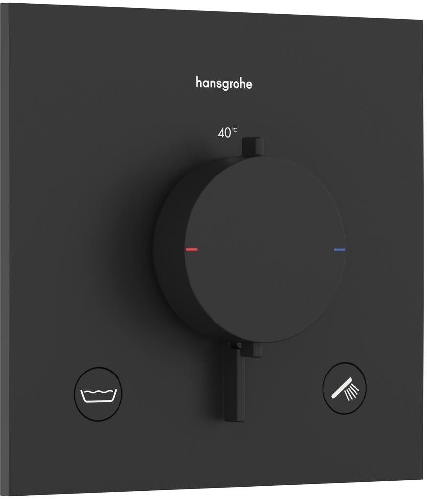 Hansgrohe Ecostat Comfort E vanová baterie pod omítku s termostatem černá 33716670