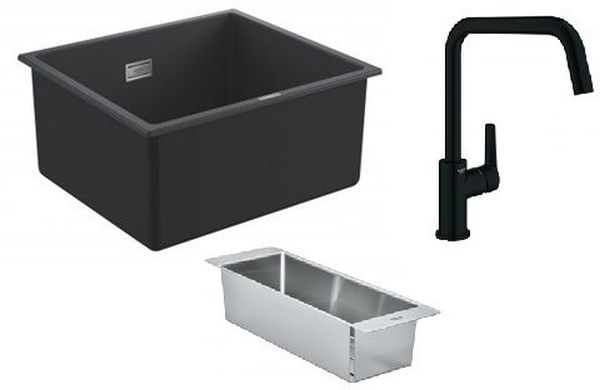 Sada granitový dřez Grohe K700 31653AP0, kuchyňská baterie Grohe Start 304702430, 40852SD0