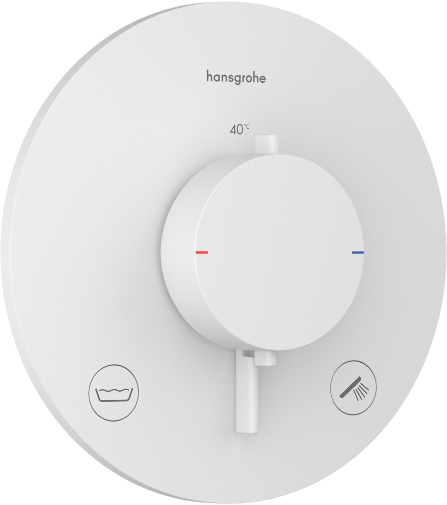Hansgrohe Ecostat Comfort S vanová baterie pod omítku s termostatem bílá 33718700