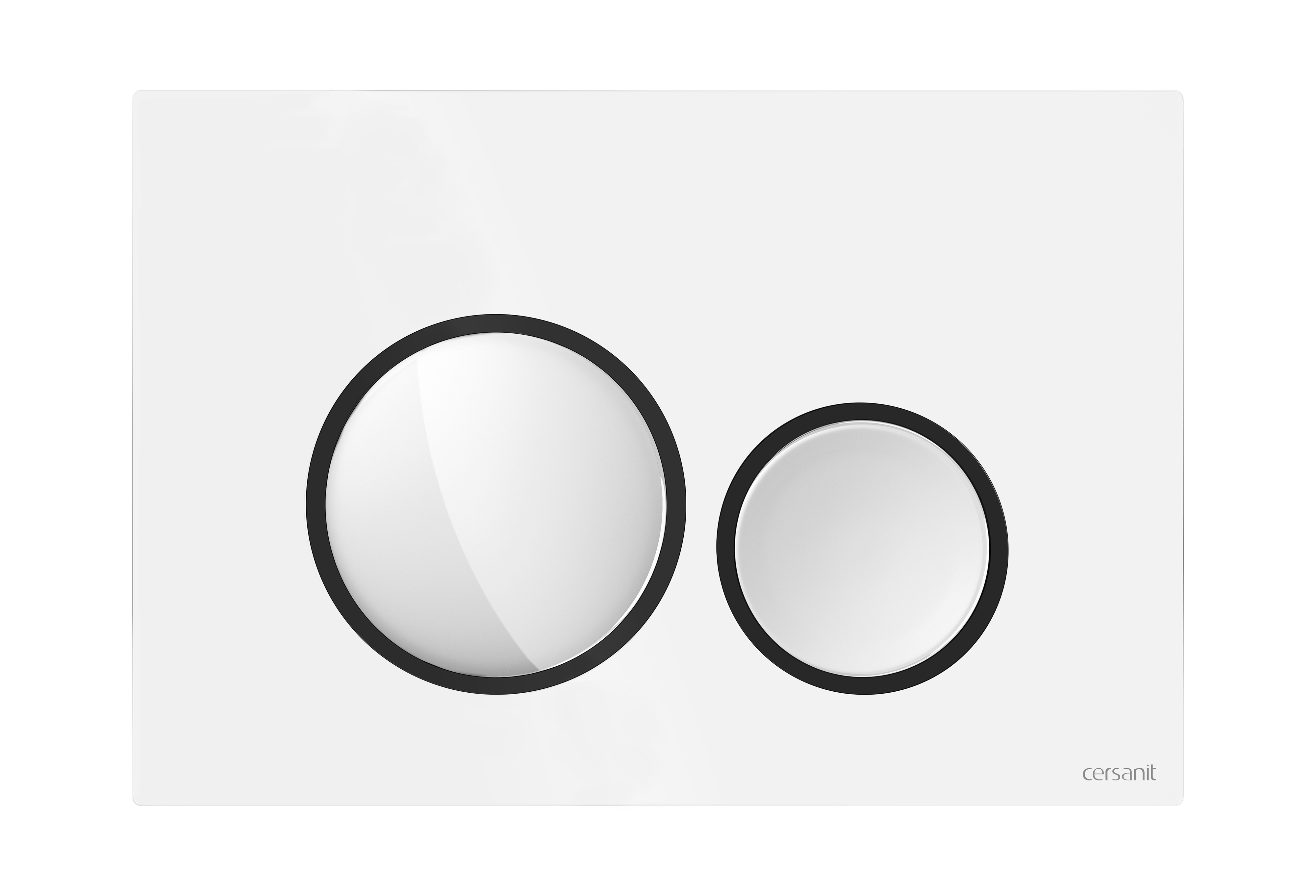 Cersanit Luna splachovací tlačítko pro WC bílá-černá K97-0628