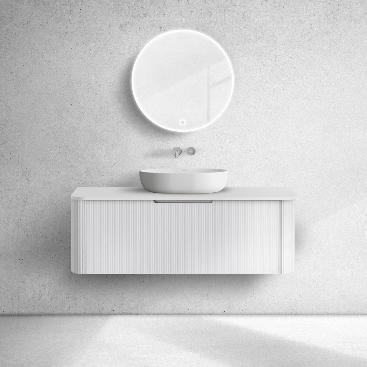 Oltens Hamnes skříňka 120x46x39 cm pod umyvadlo závěsná bílá 60025000