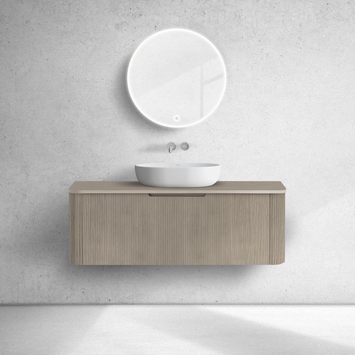 Oltens Hamnes skříňka 120x46x39 cm pod umyvadlo závěsná dub 60025060