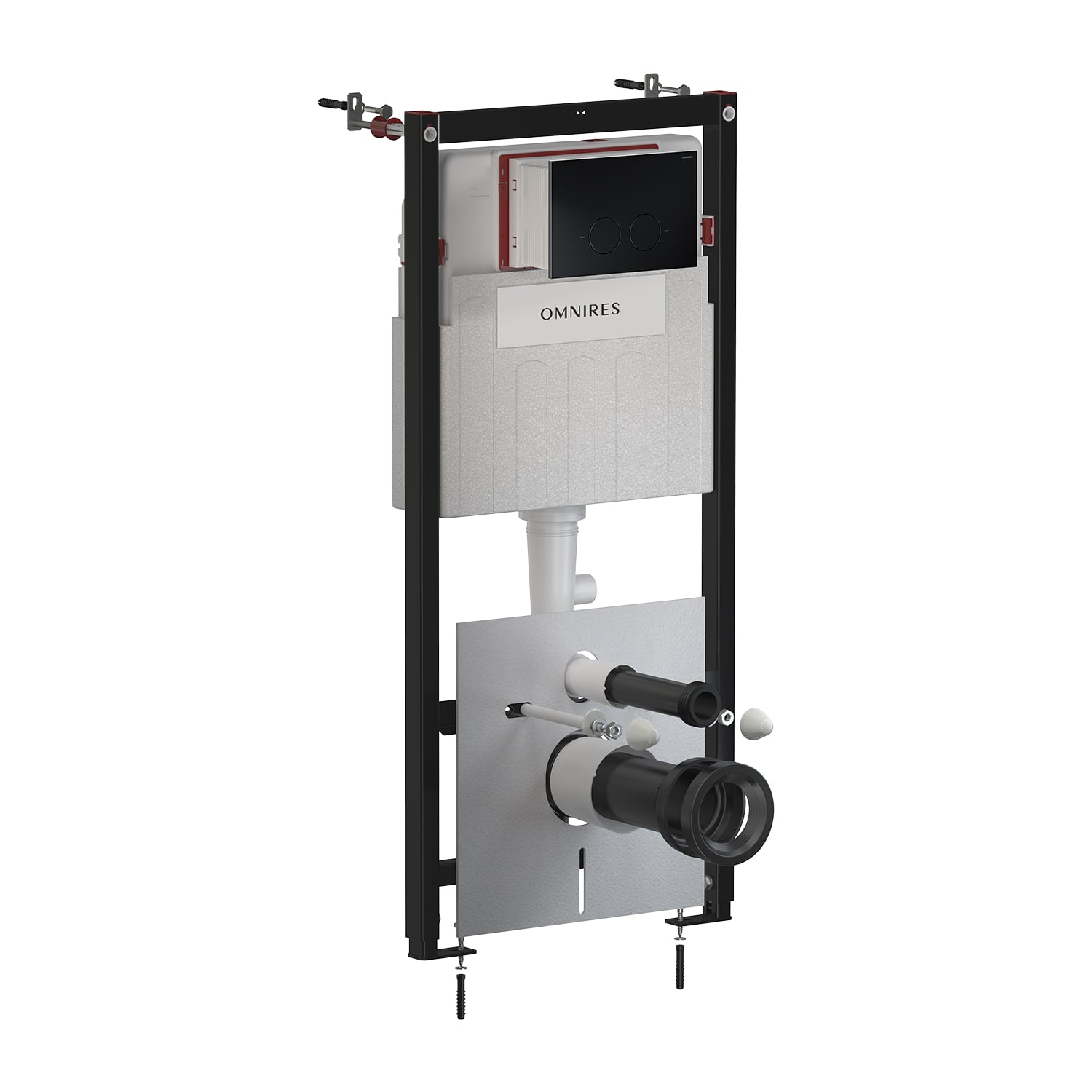 Omnires Strongframe podomítkový wc modul se splachovacím tlačítkem pro závěsnou mísu STFWCECO1MRBLM