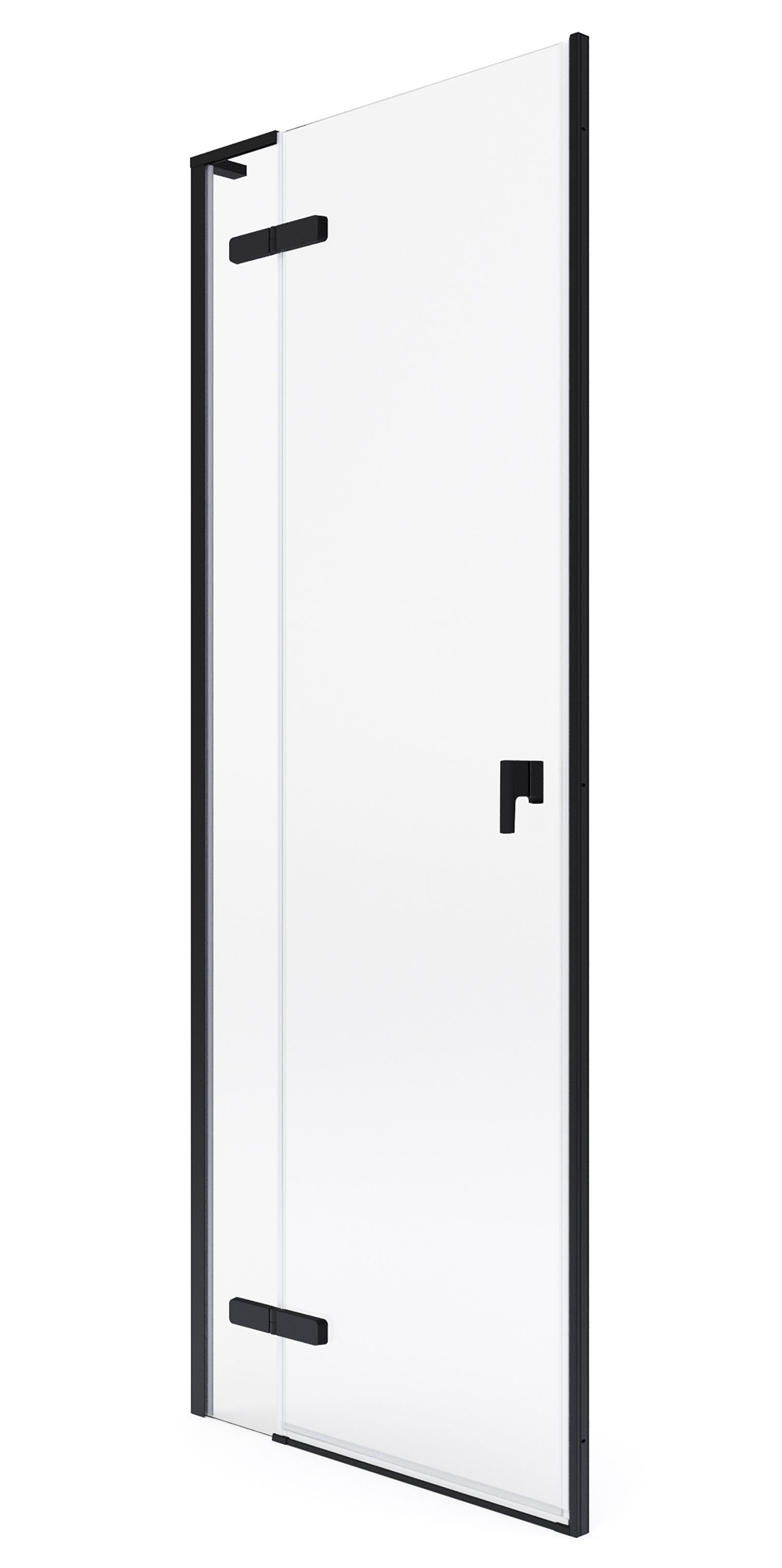 Roca Metropolis-N sprchové dveře 160 cm sklopné černá matný/průhledné sklo AMP0816016M