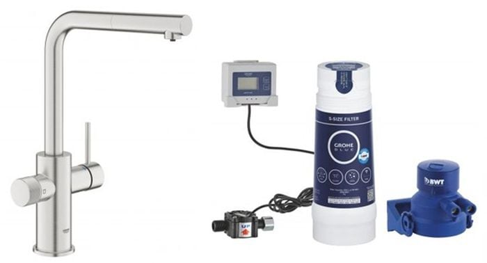 Sada baterie pro vodní filtr Grohe Blue 30601DC0, filtr pod dřez Grohe Blue 40438001