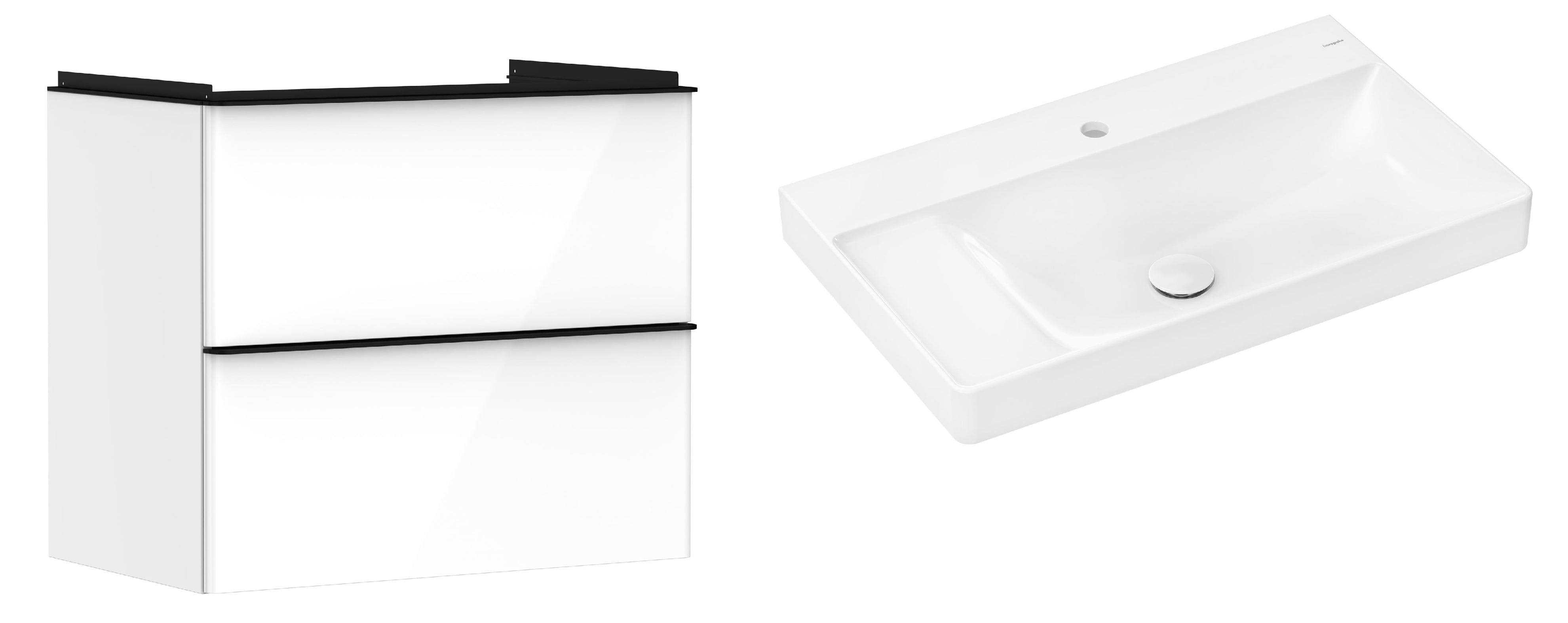 Sada skříňka Hansgrohe Xelu Q 54027670, umyvadlo Hansgrohe Xelu Q 61030450