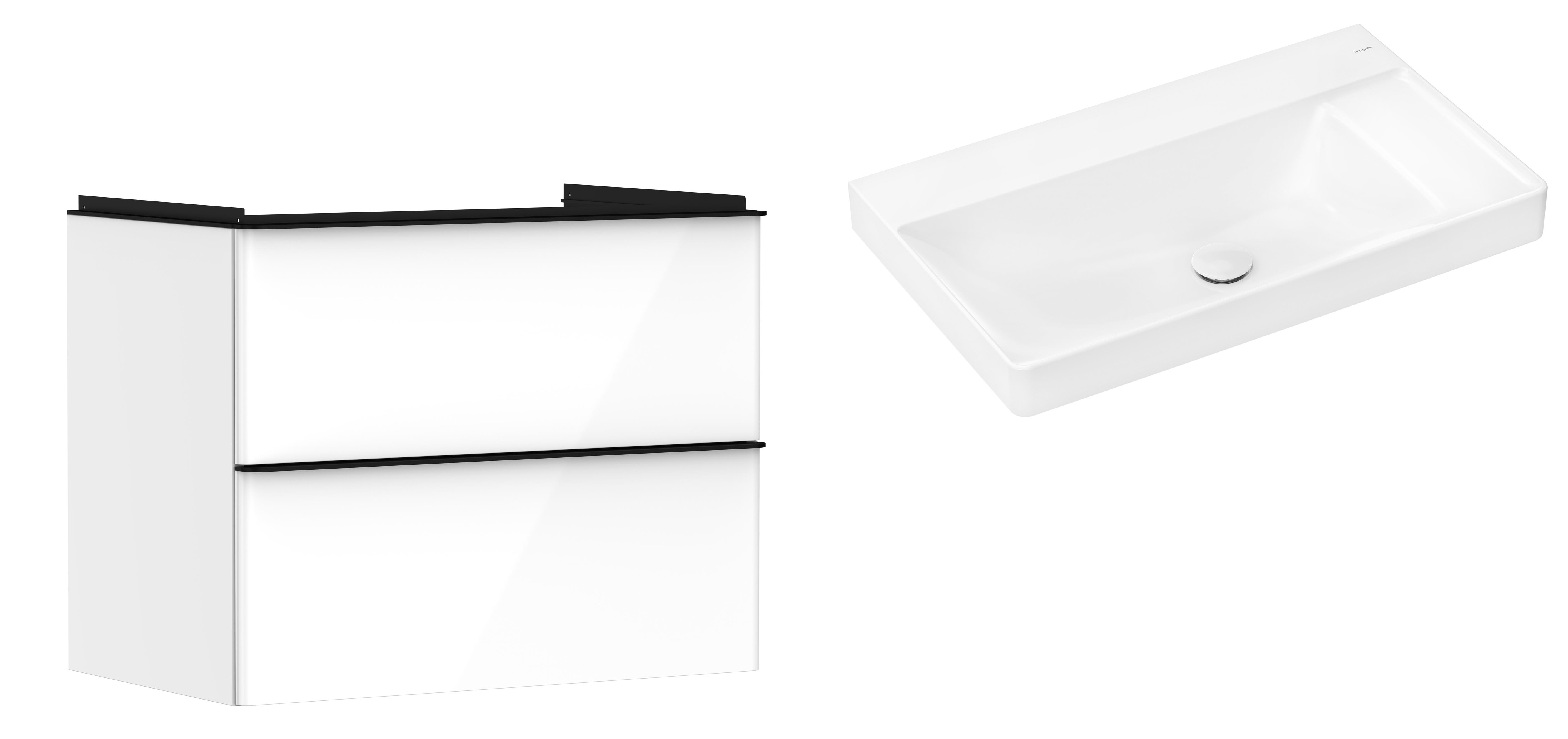 Sada skříňka Hansgrohe Xelu Q 54027670, umyvadlo Hansgrohe Xelu Q 61026450