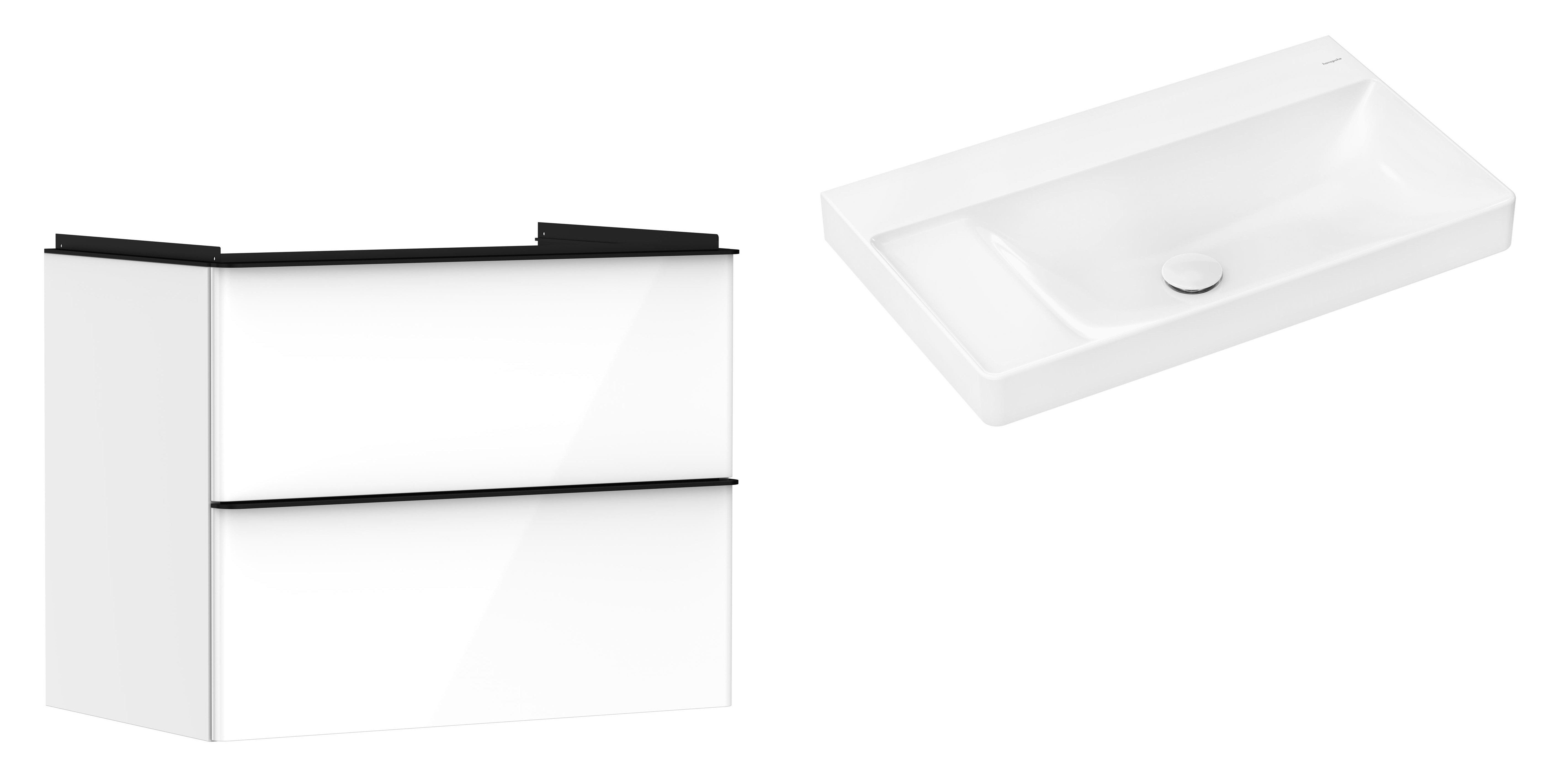 Sada skříňka Hansgrohe Xelu Q 54027670, umyvadlo Hansgrohe Xelu Q 61032450